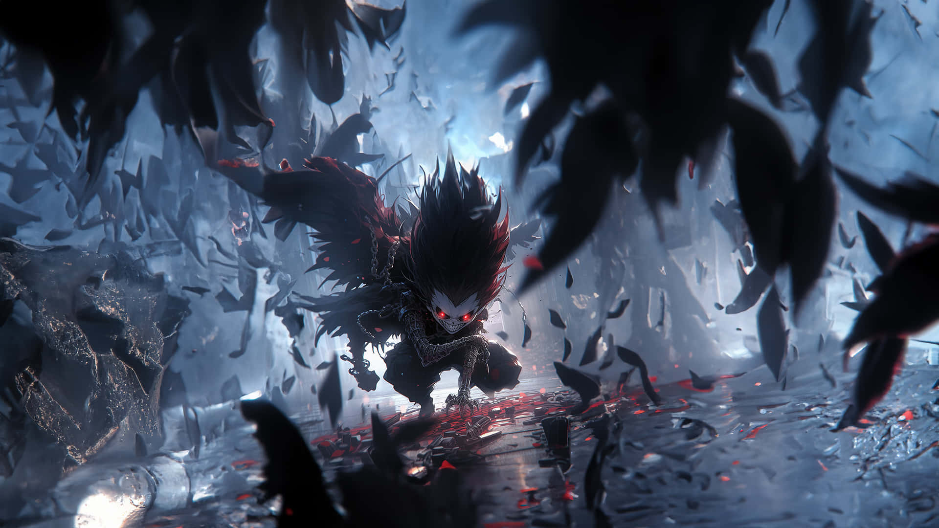 Ryuk Unleashedin Darkness Background