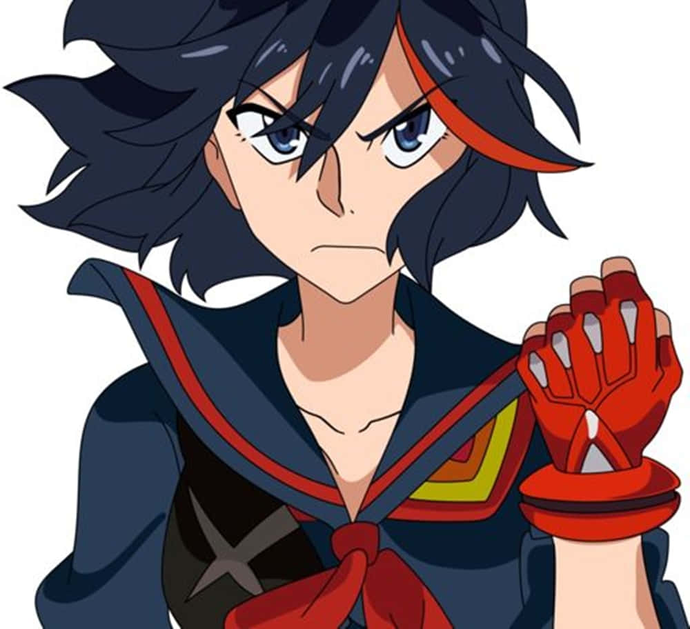 Ryuko Matoi In Action With Her Scissor Blade Background