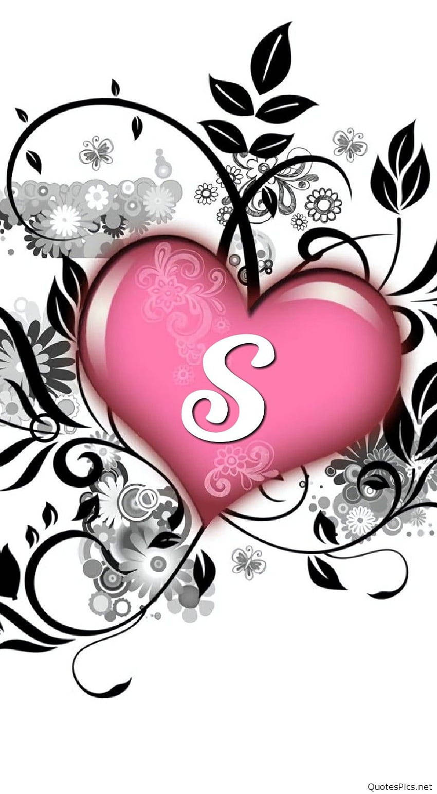 S And Pink Heart Background