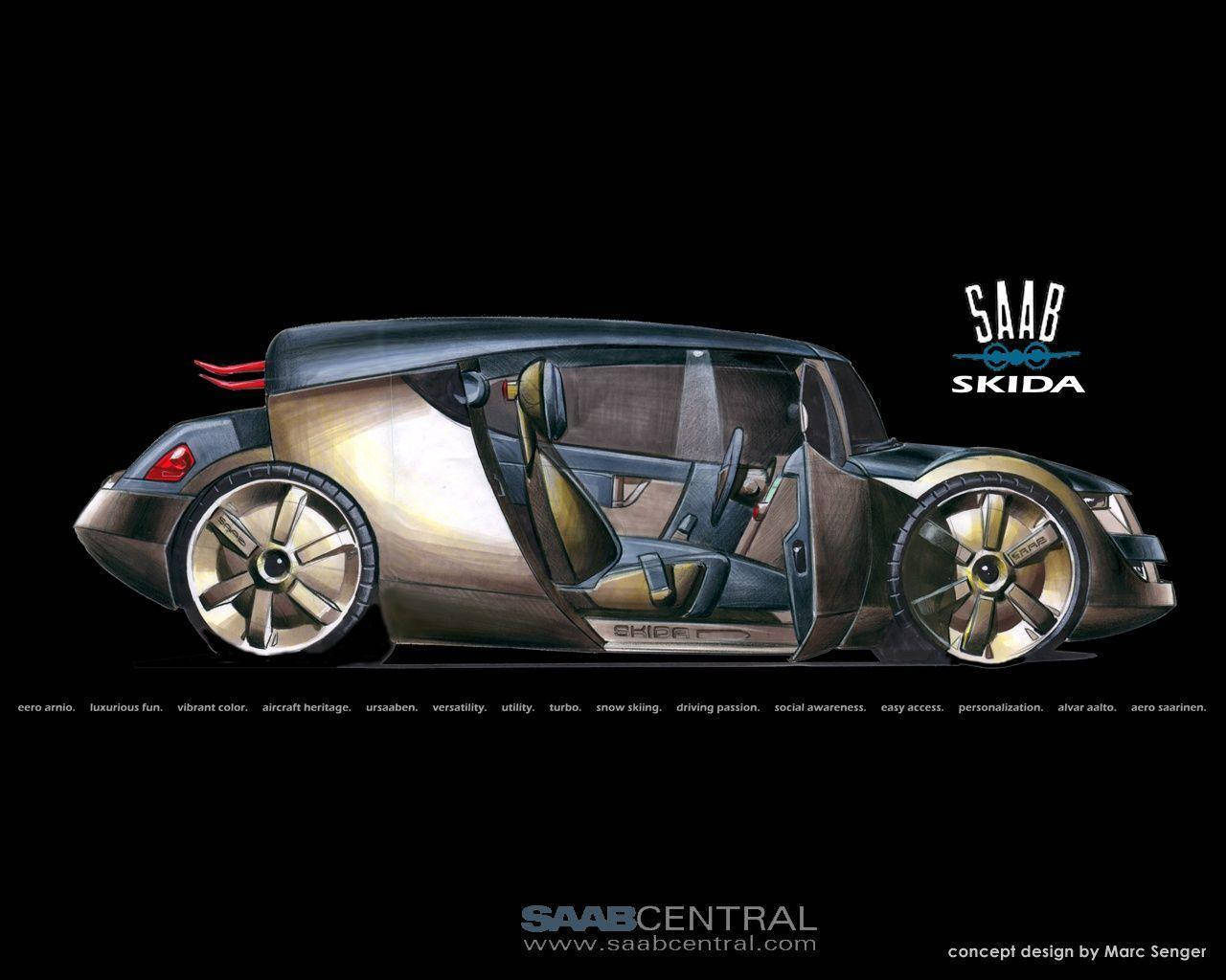 Saab Concept Car Art Background