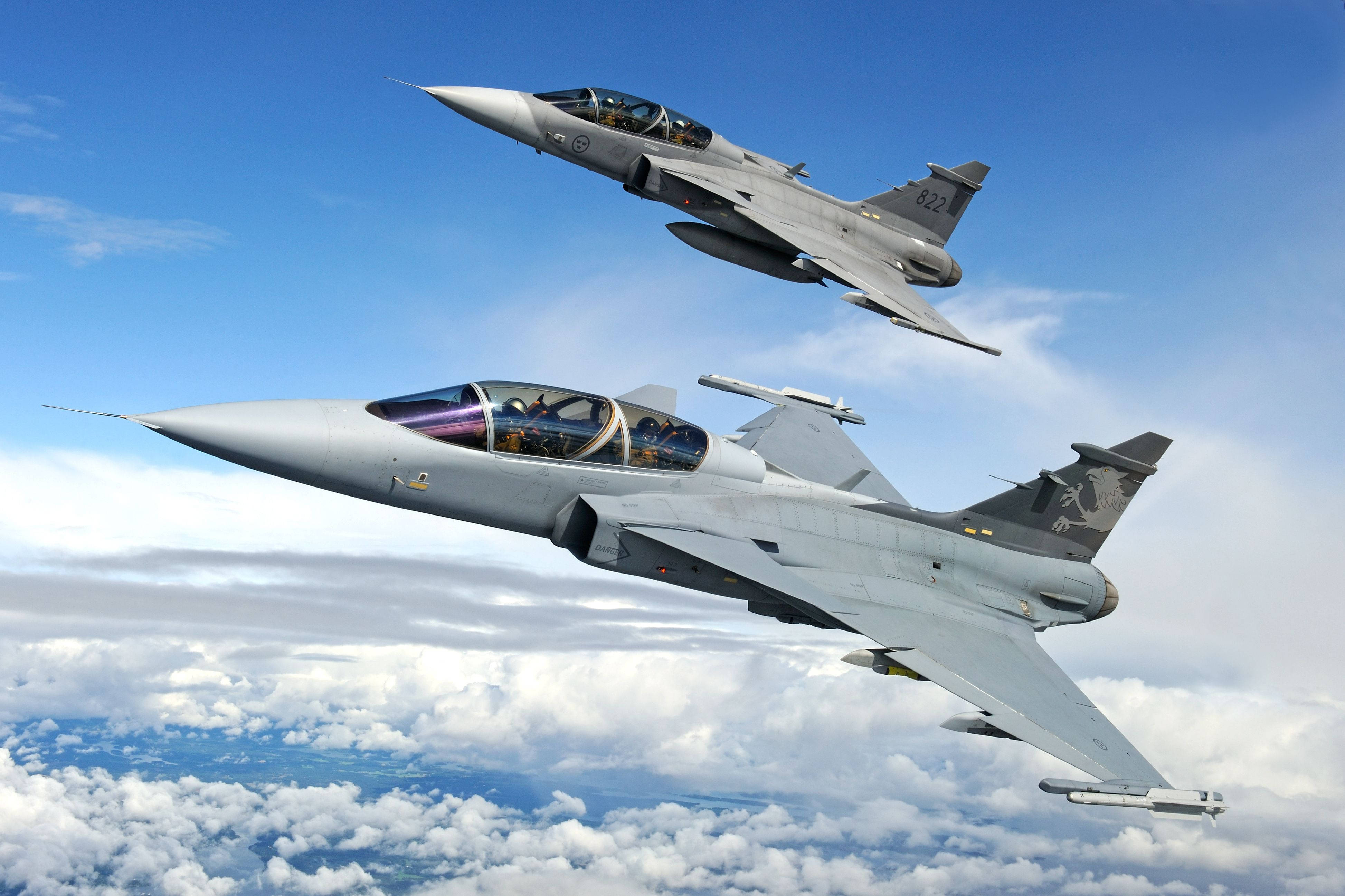 Saab Jas 39 Gripen Fighter Jets