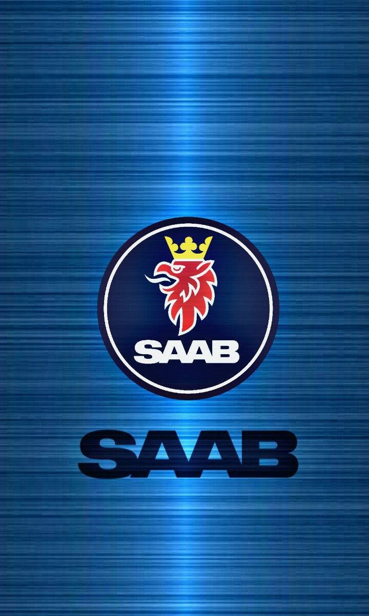 Saab Logo Blue Background Background