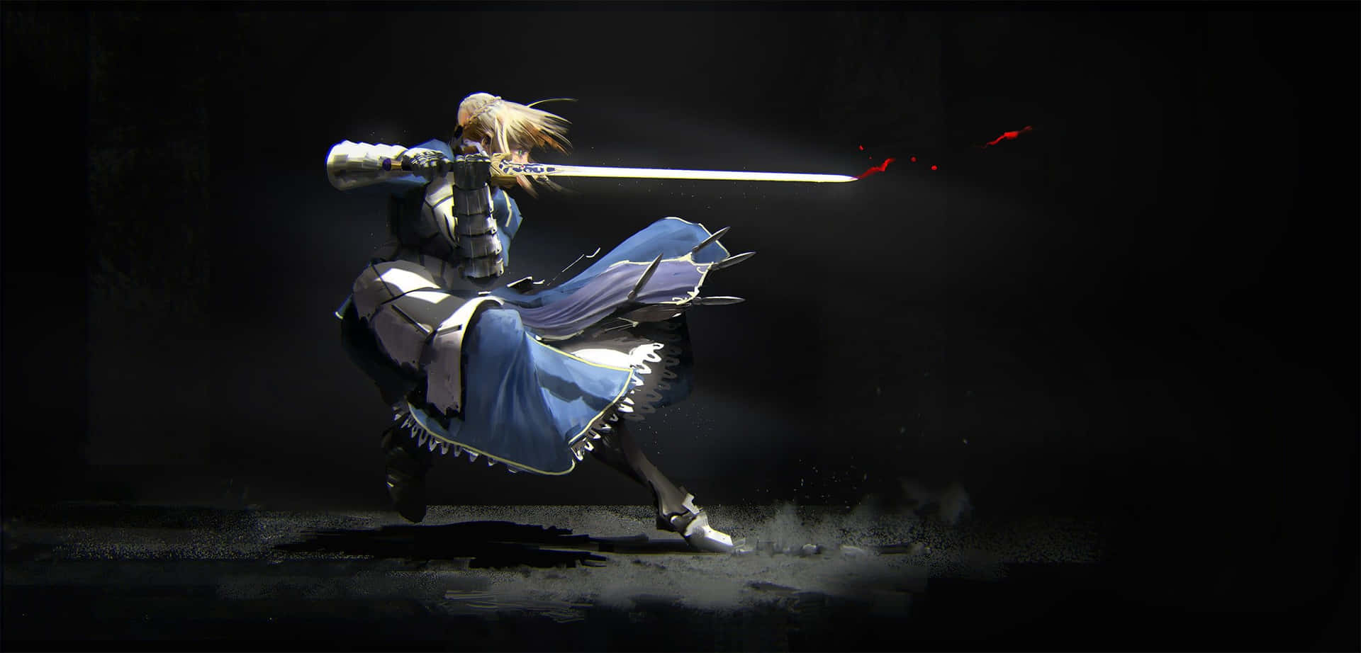 Saber Fate Stay Night Bloodied Sword Background