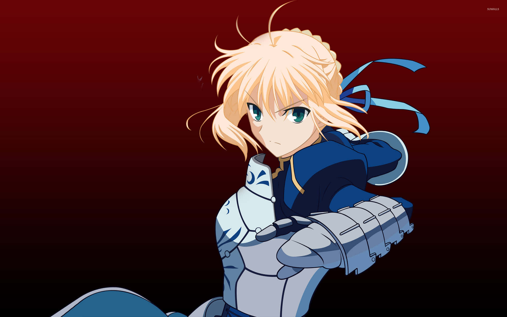 Saber Fate Stay Night Readying Punch Background