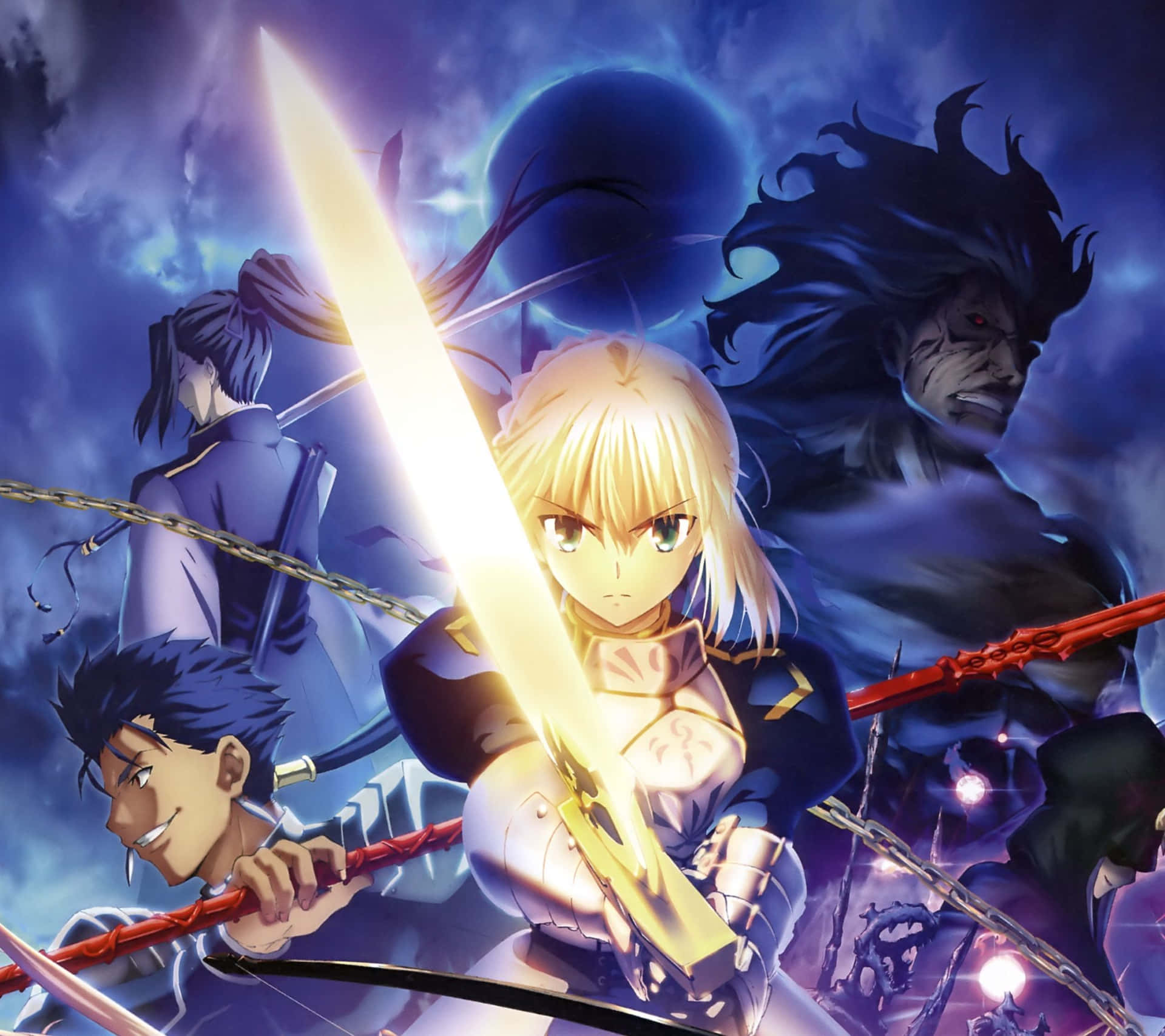 Saber Fate Stay Night With Servants Background