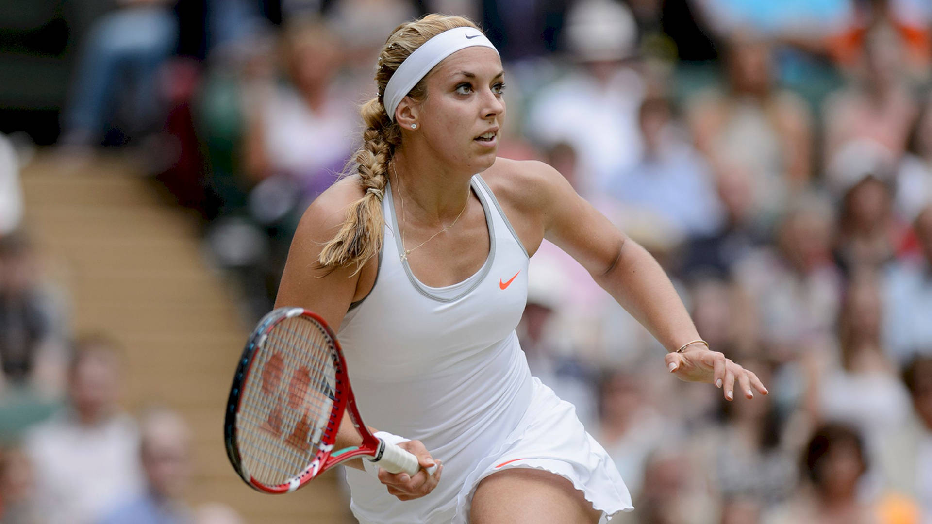 Sabine Lisicki Glowing In White Nike Dress