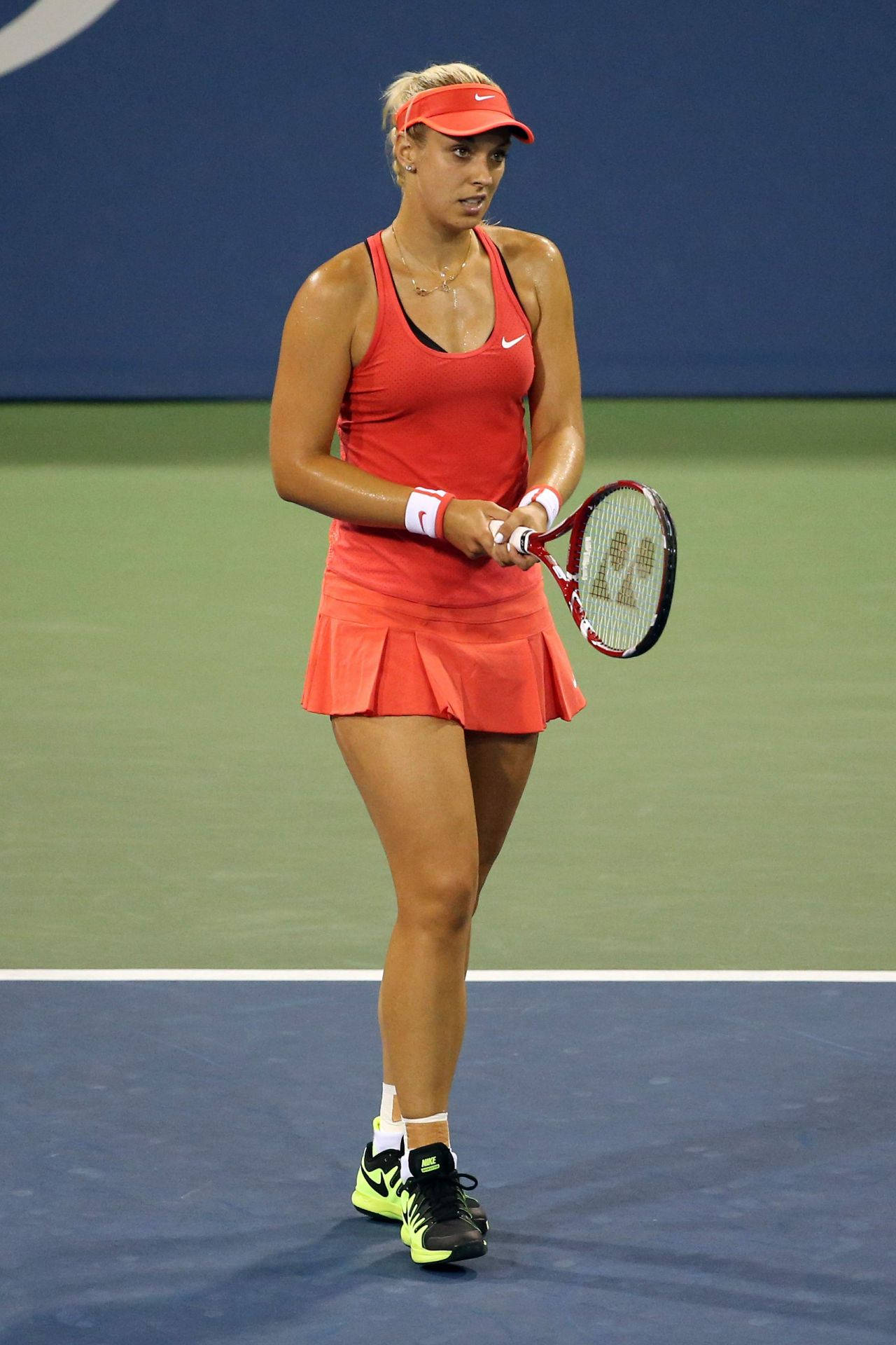 Sabine Lisicki Holding Racket Background