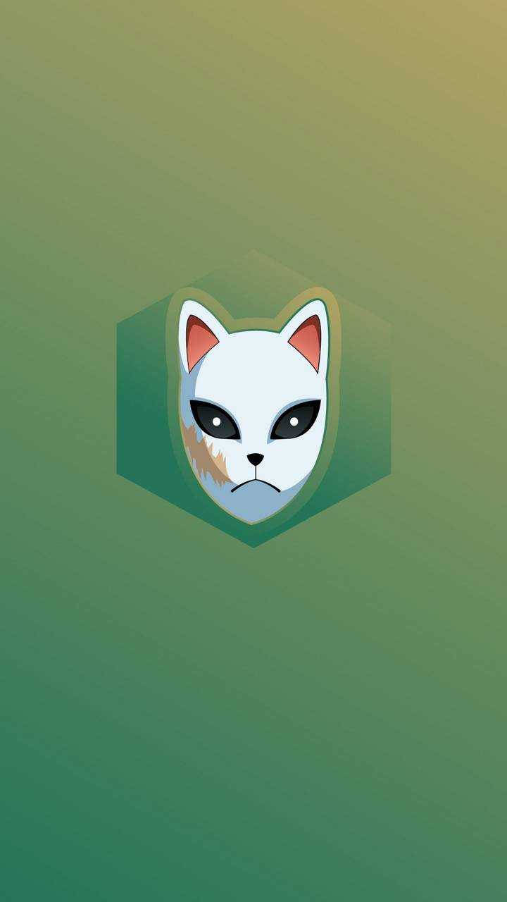 Sabito Demon Slayer Mask Vector Art Background