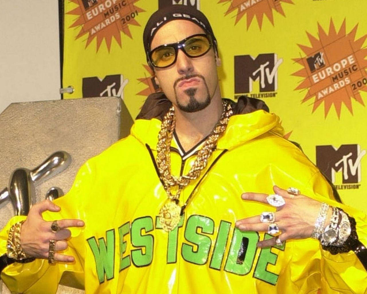 Sacha Baron Cohen In Character As Ali G From His Popular Tv Show Background