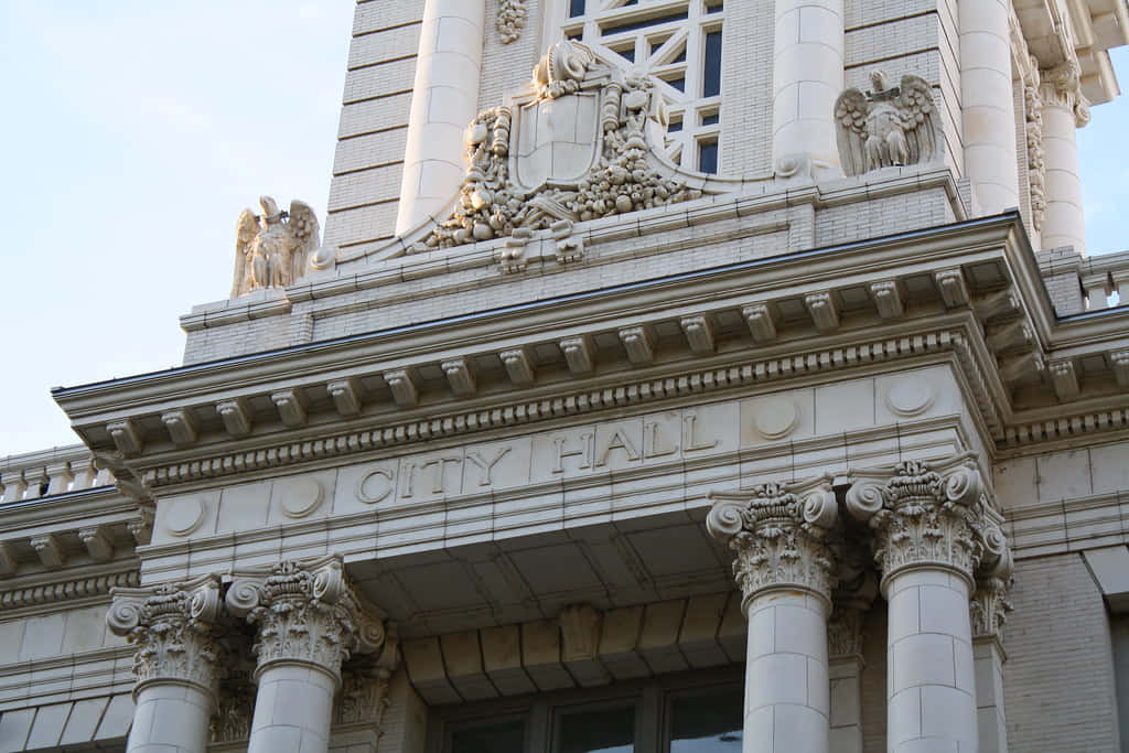 Sacramento City Hall Front Part Background