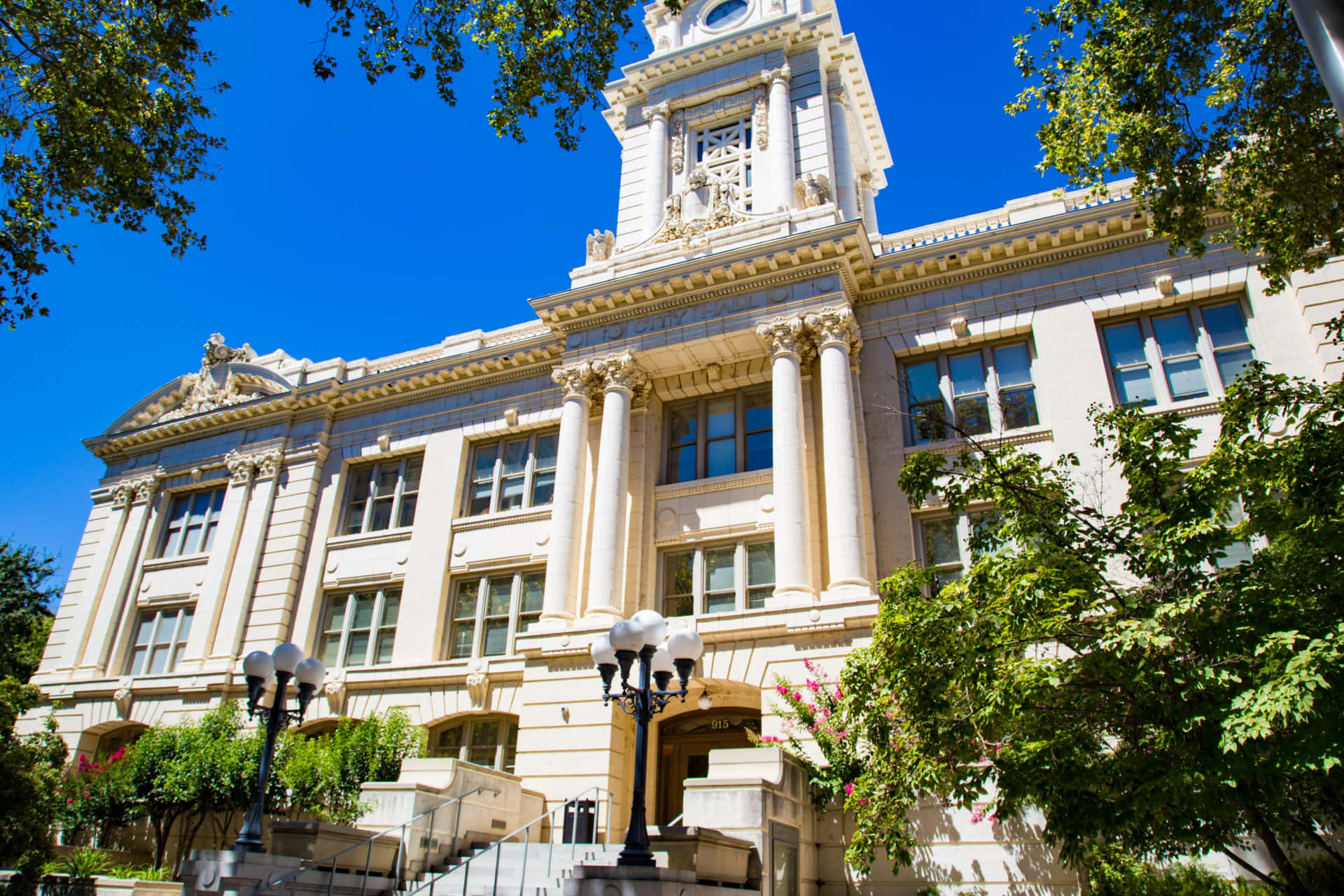 Sacramento City Hall Main Entrance Background