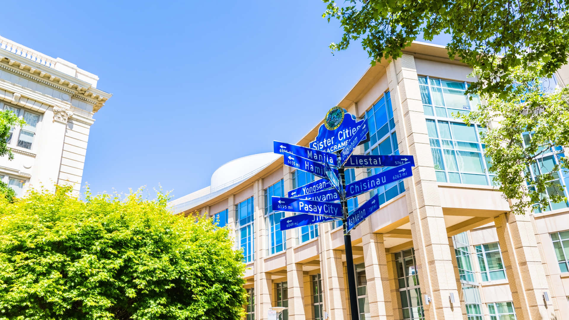 Sacramento City Hall Sister Cities Background