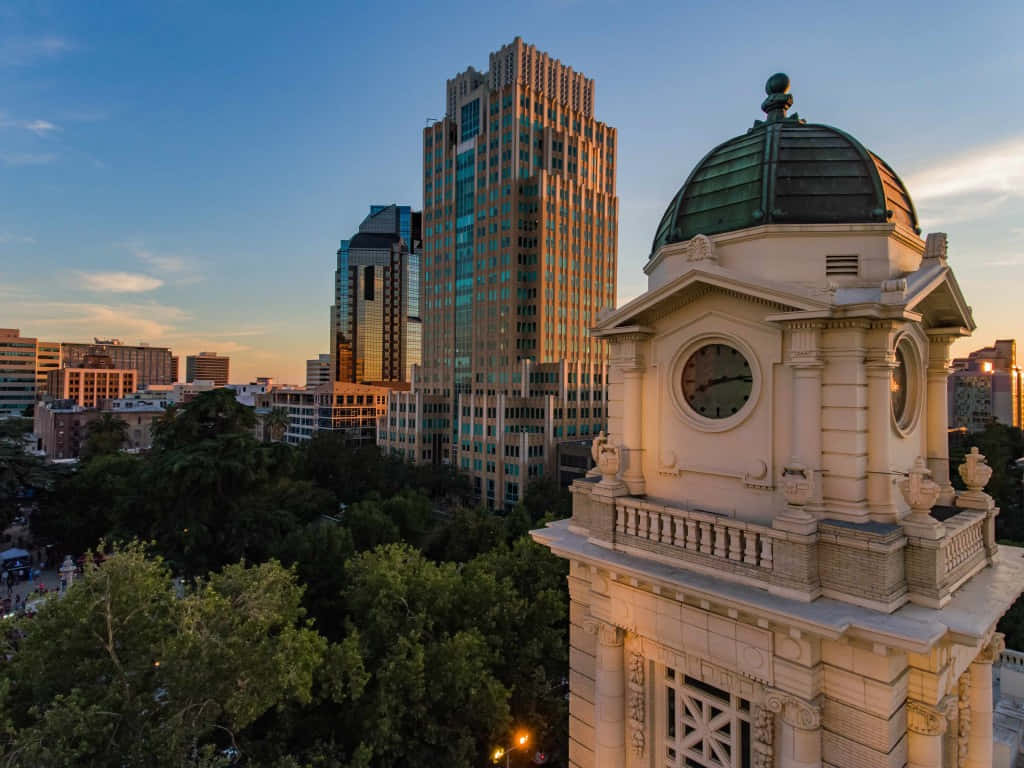 Sacramento City Hall Skyscrapers Background