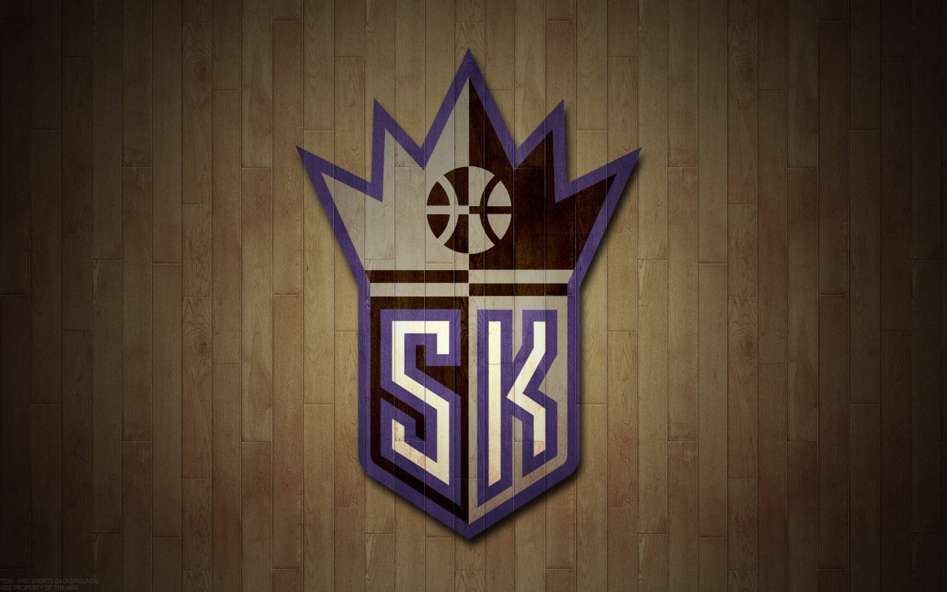 Sacramento Kings Against Basketball Court Floor Background
