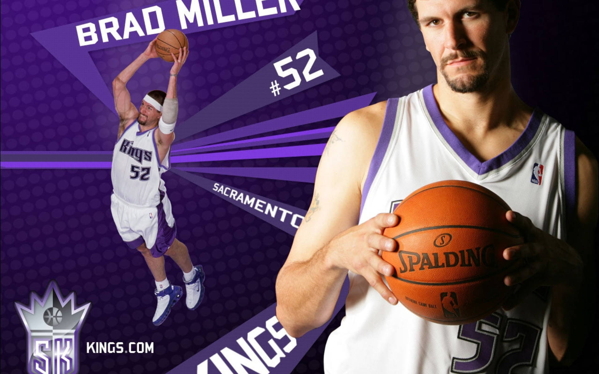Sacramento Kings Brad Miller Digital Cover Background
