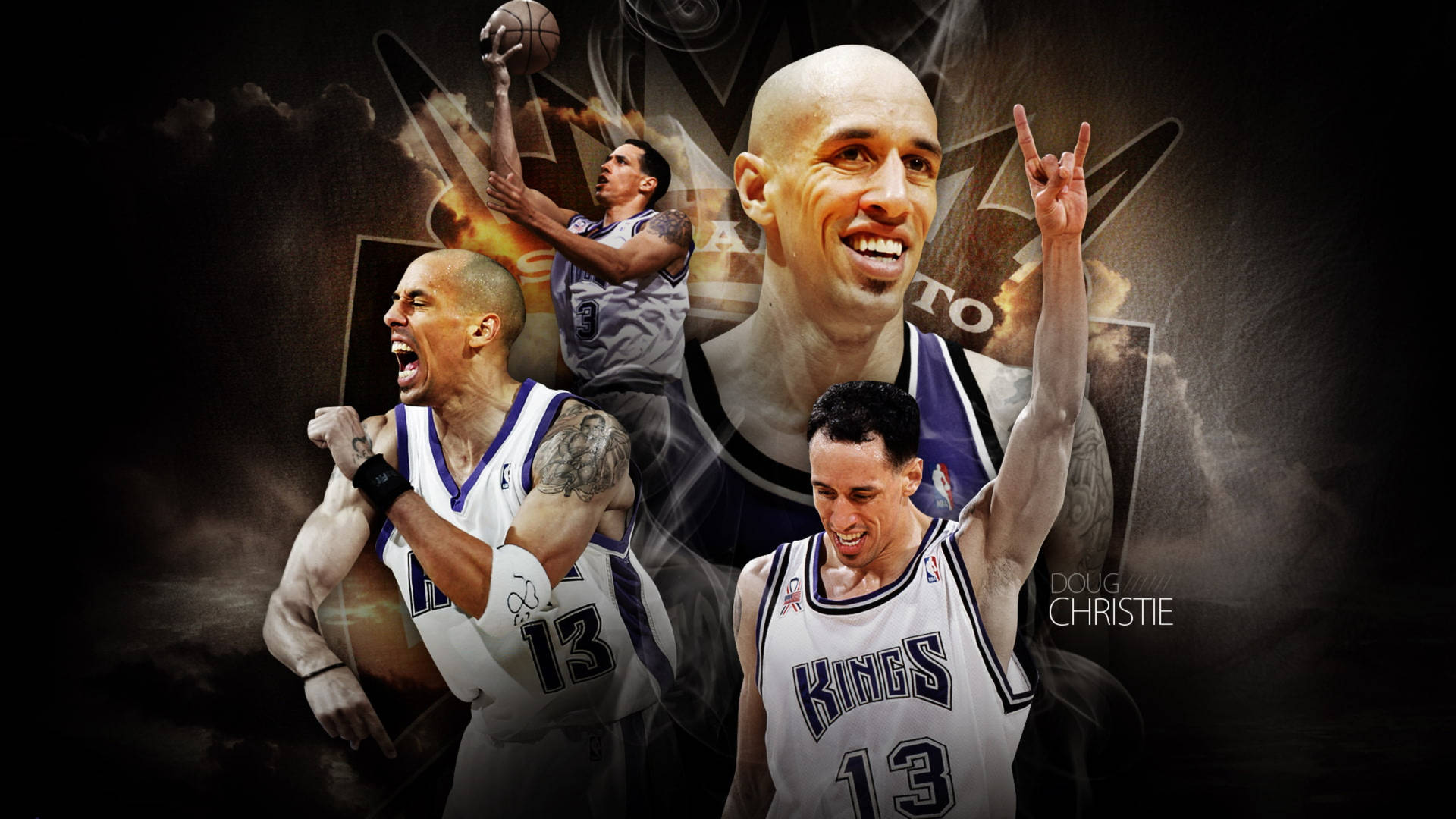 Sacramento Kings Doug Christie Digital Cover Background