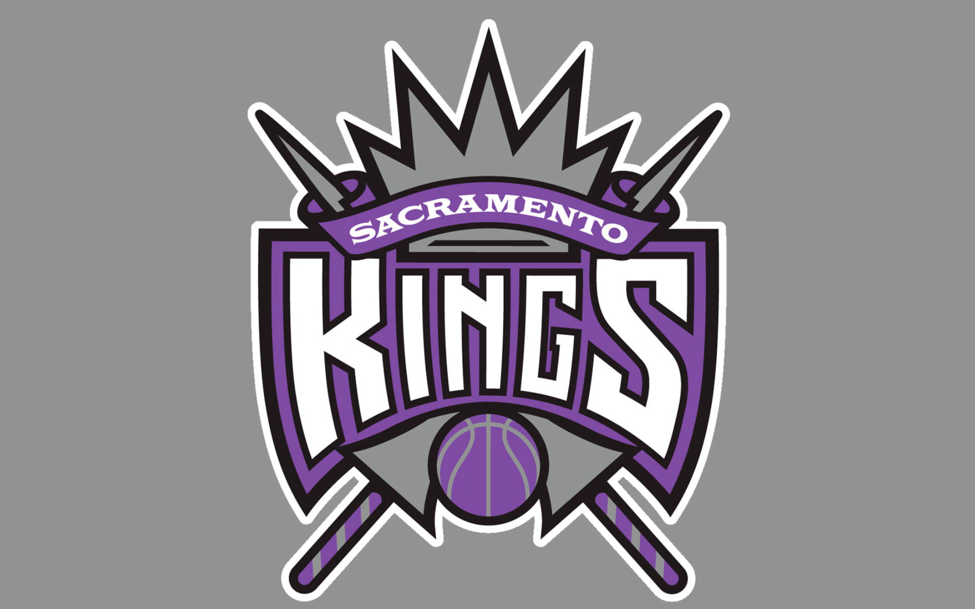 Sacramento Kings Emblem In Gray Background
