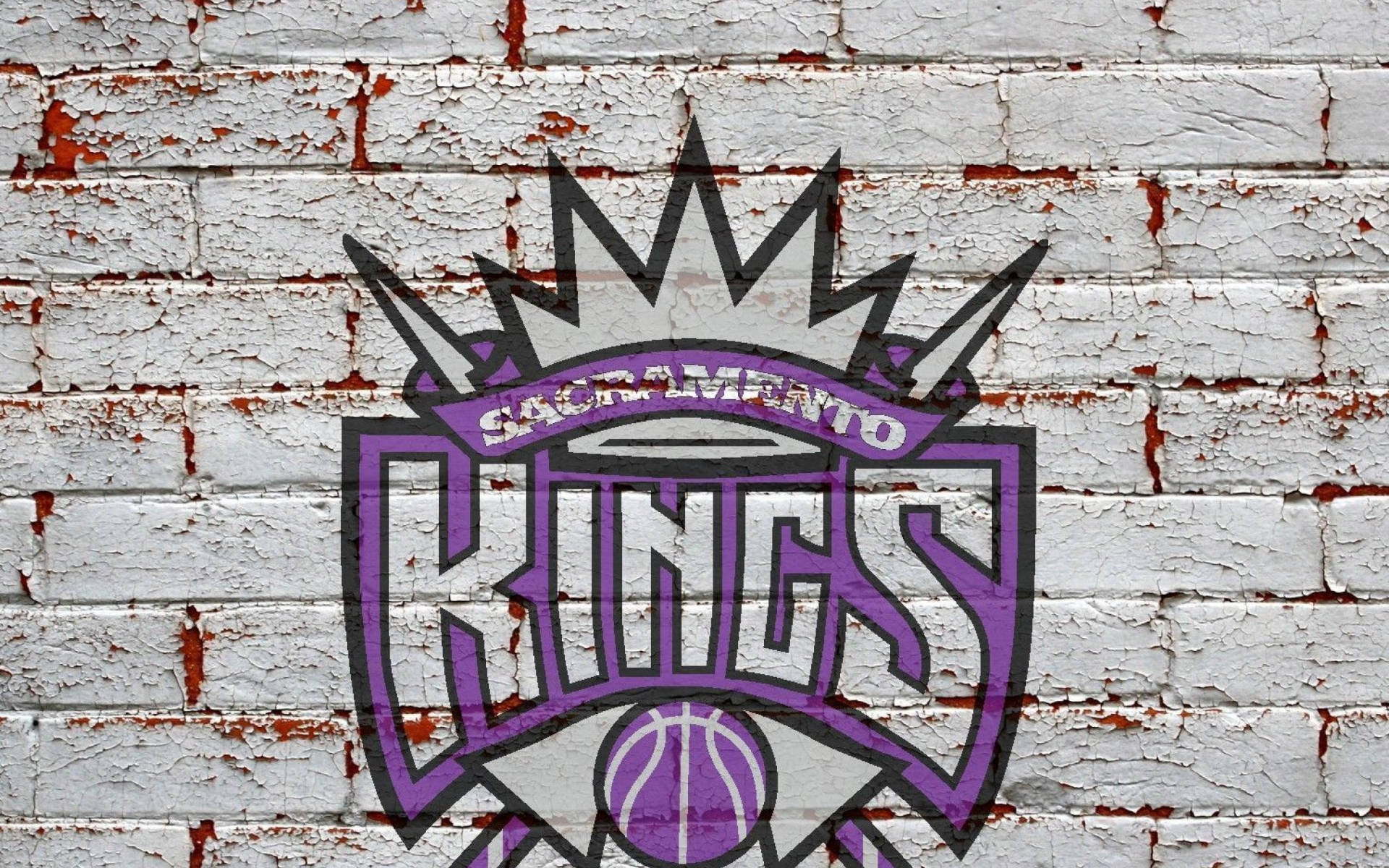 Sacramento Kings Logo In Brick Wall Background