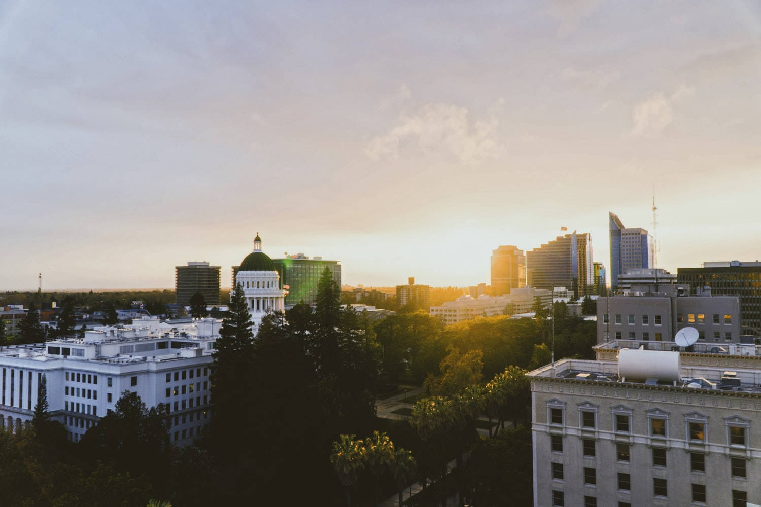 Sacramento Sunburst Photography Background