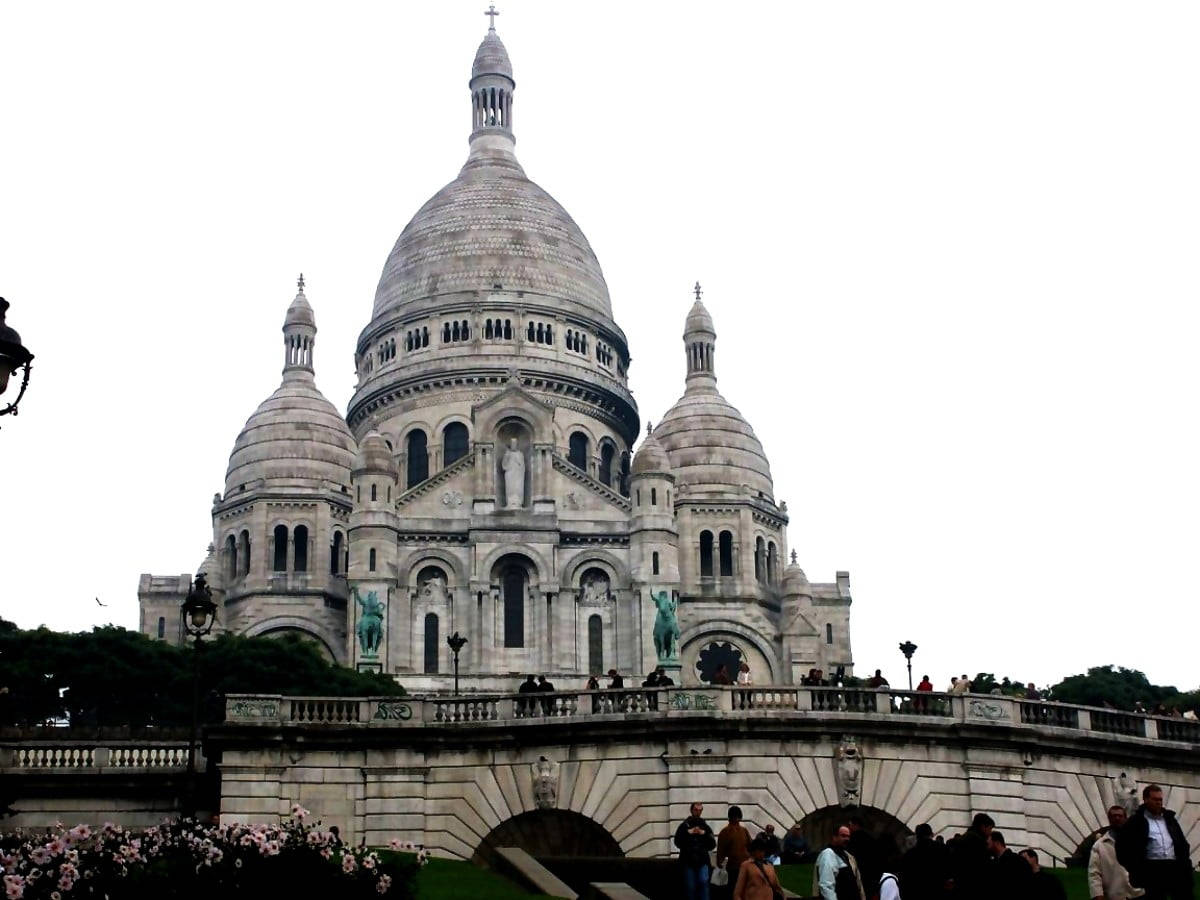 Sacre Coeur Basilica Paris France Facade Background