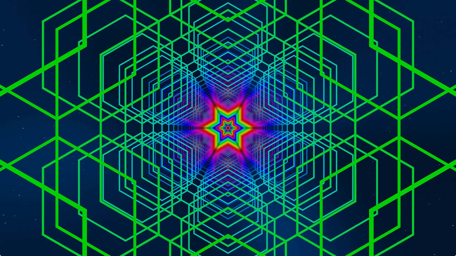 Sacred Geometry Patterns In Vibrant Colors Background