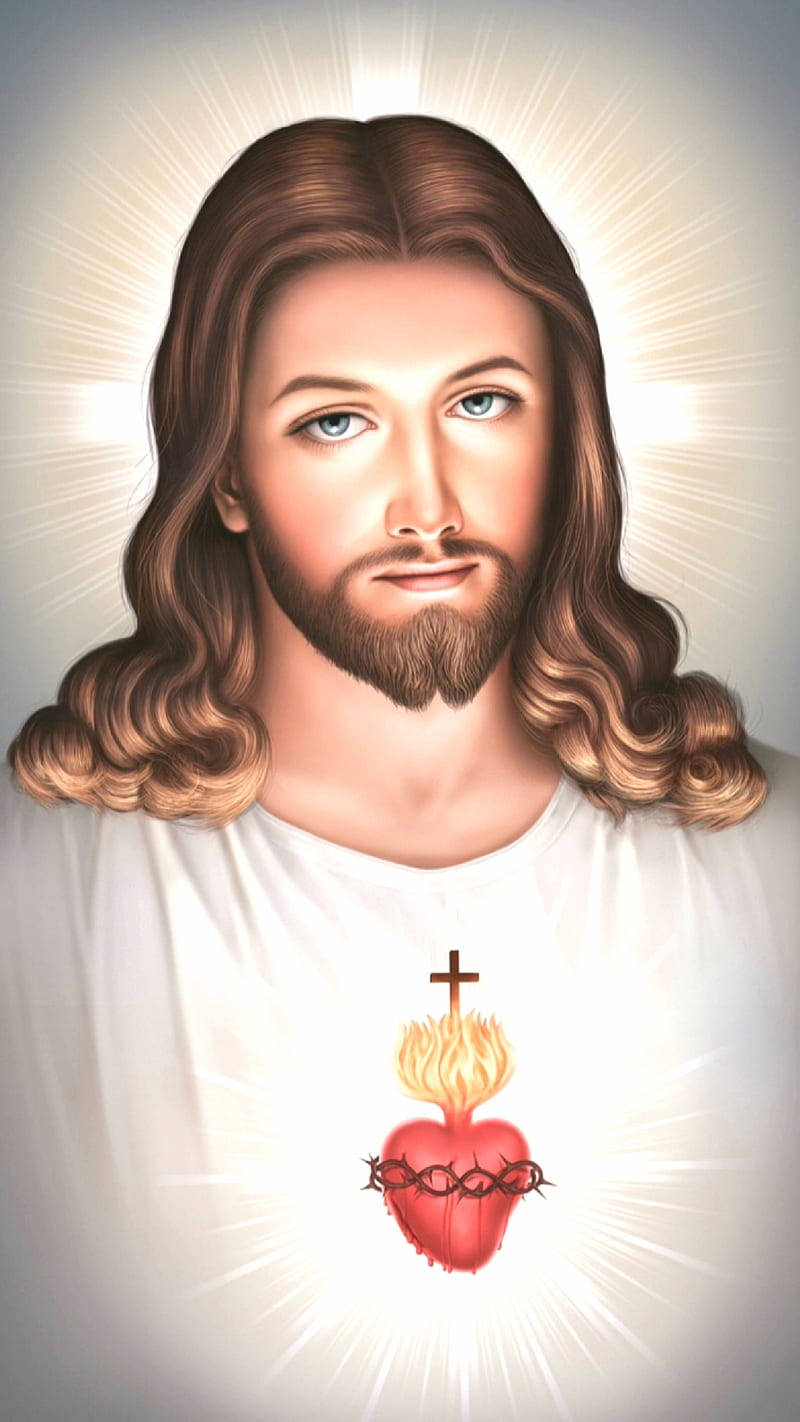 Sacred Heart Of Christ Jesus Phone Background