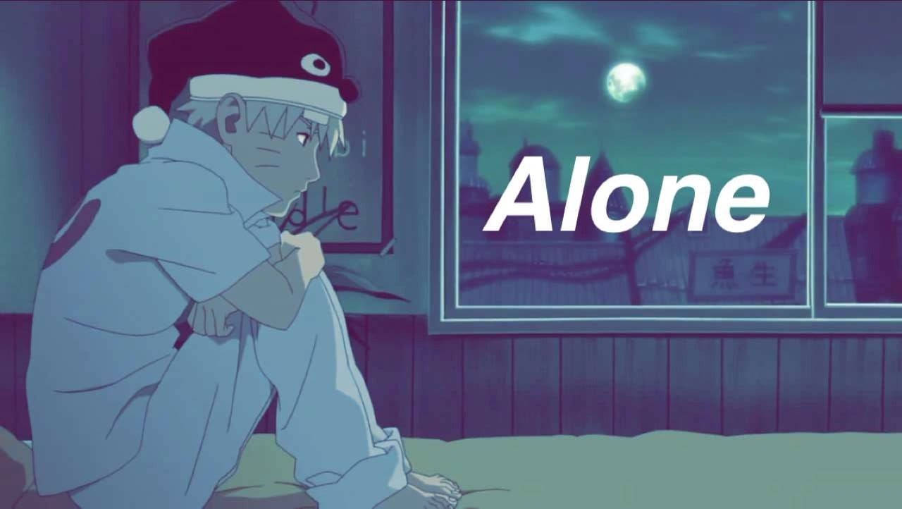 Sad Aesthetic Naruto Digital Art Background