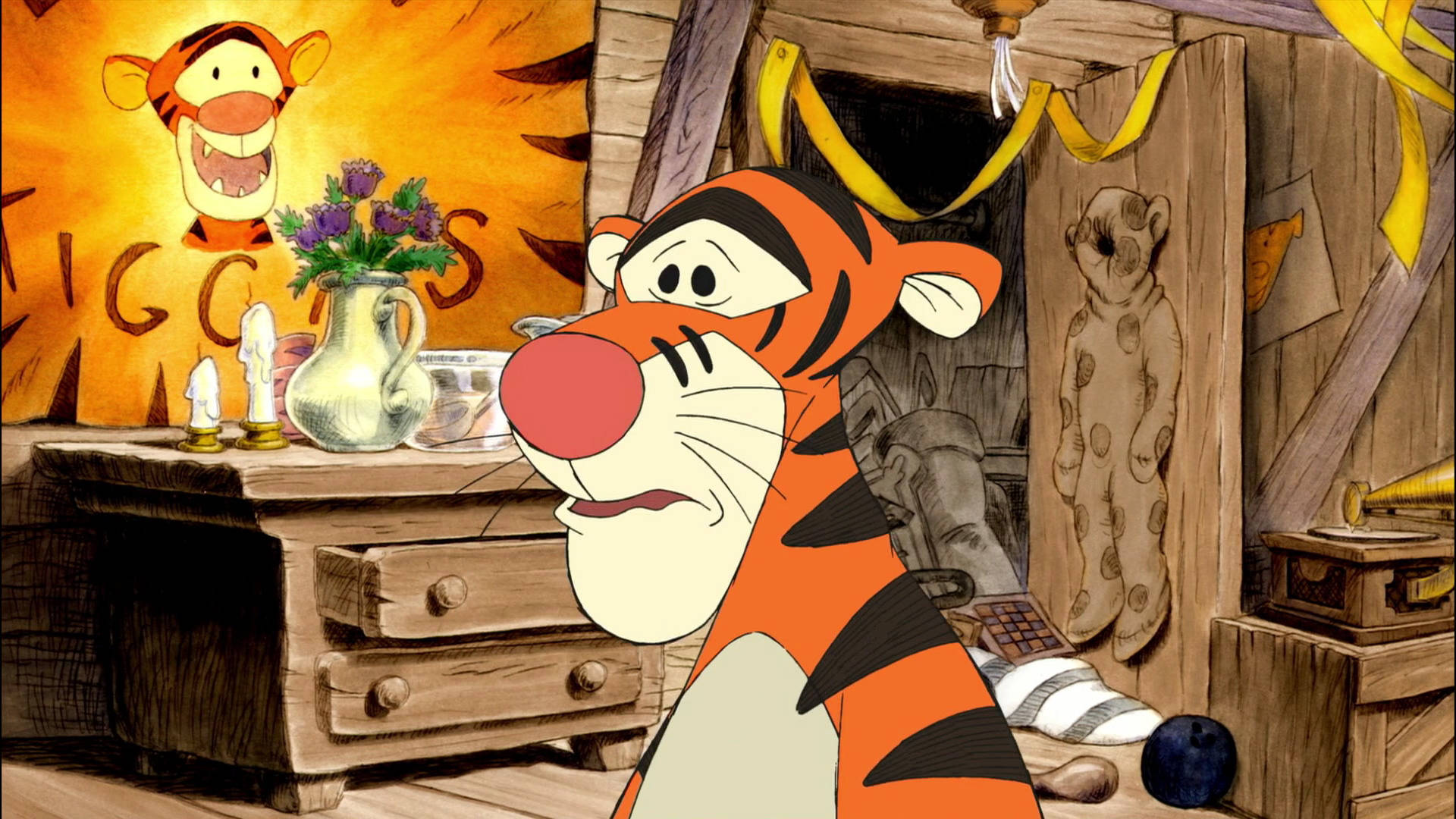 Sad And Worried Tigger Background