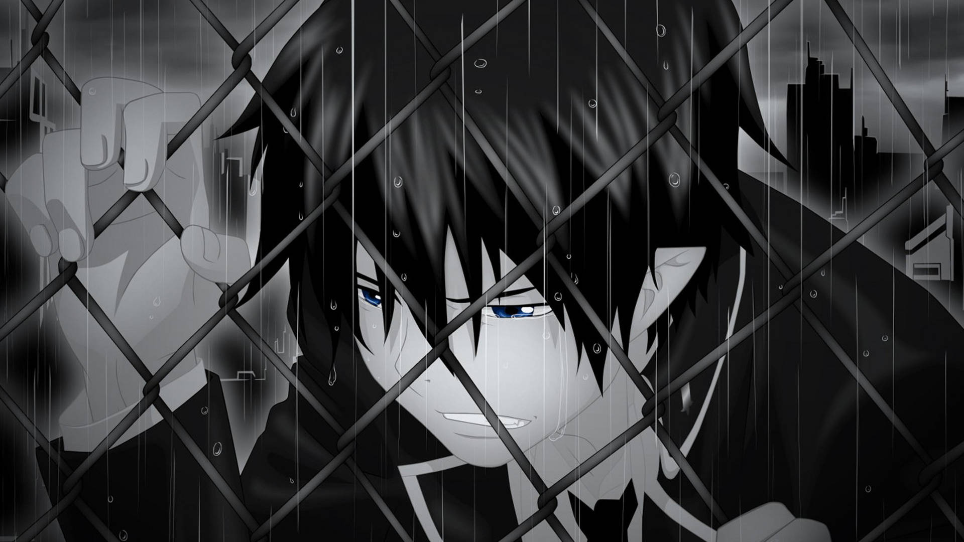 Sad Anime 4k Boy Crying Background