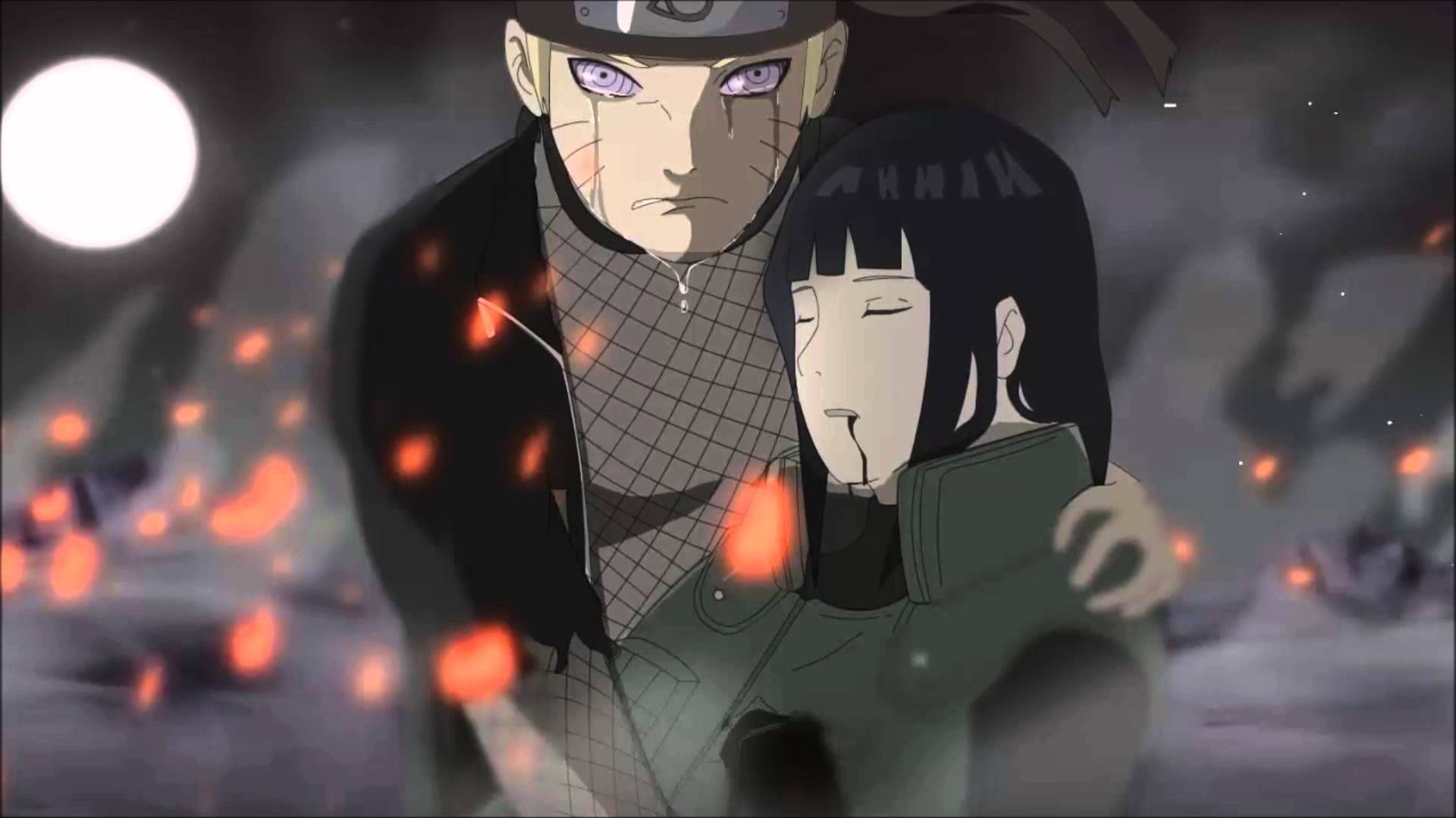 Sad Anime Boy Naruto And Hinata Background