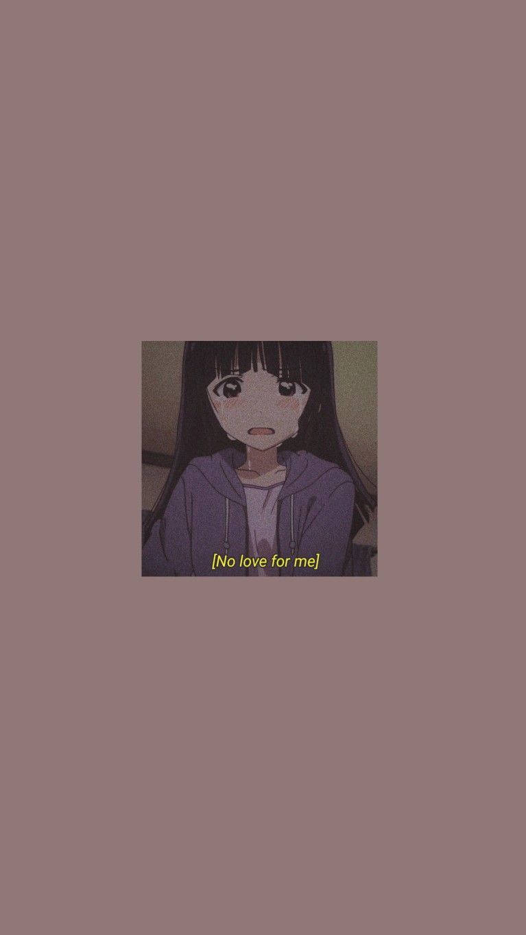 Sad Anime Cute Girl Aesthetic Background