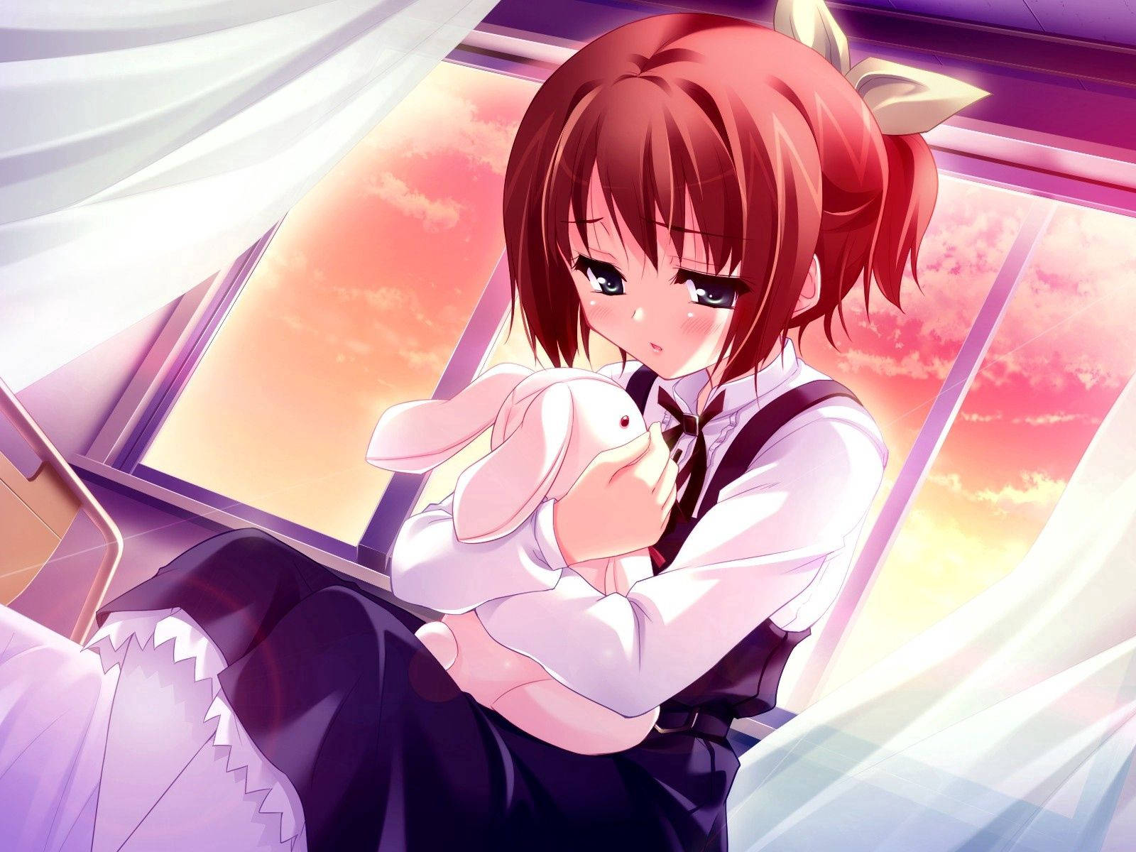 Sad Anime Girl Background