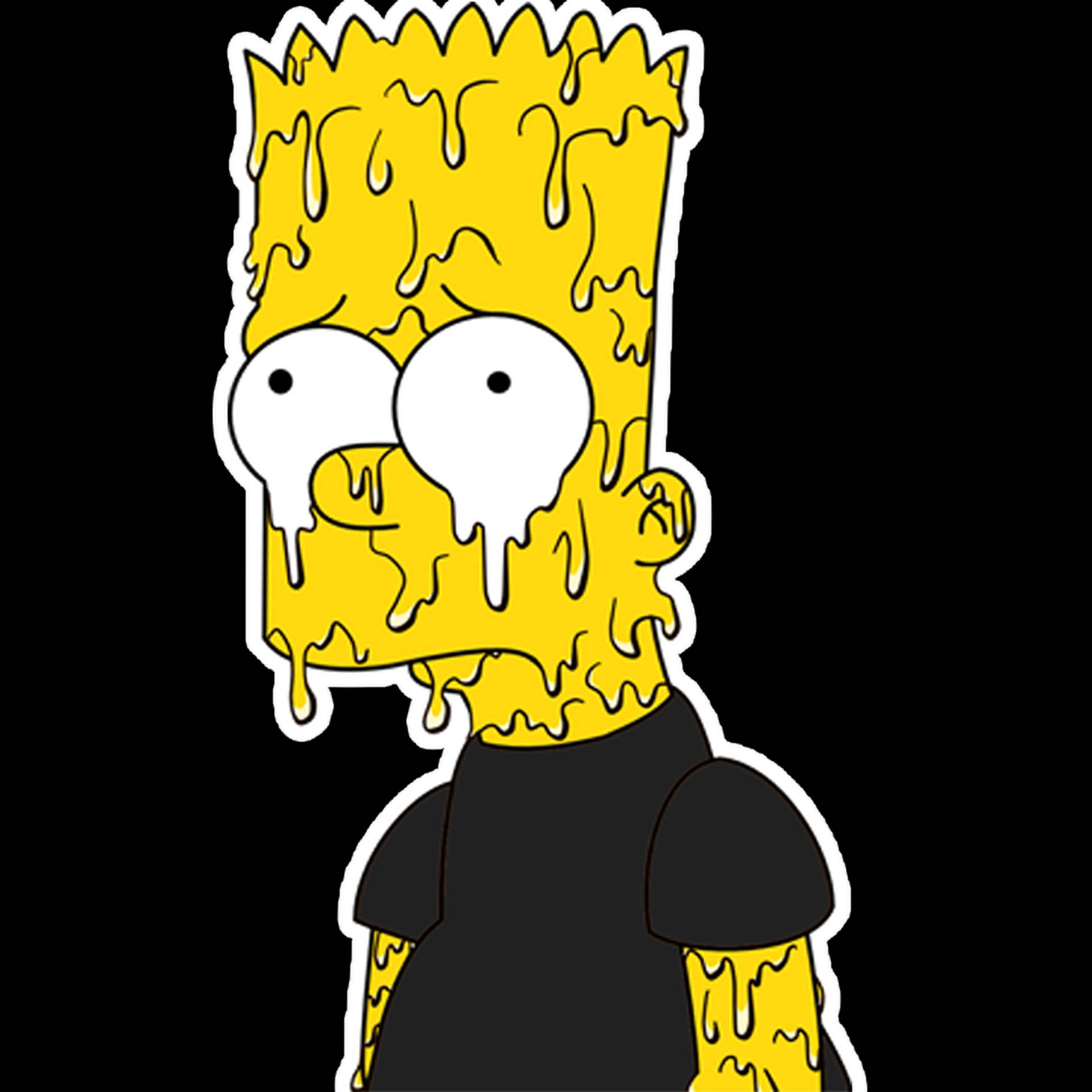 Sad Bart Simpsons Drip Art