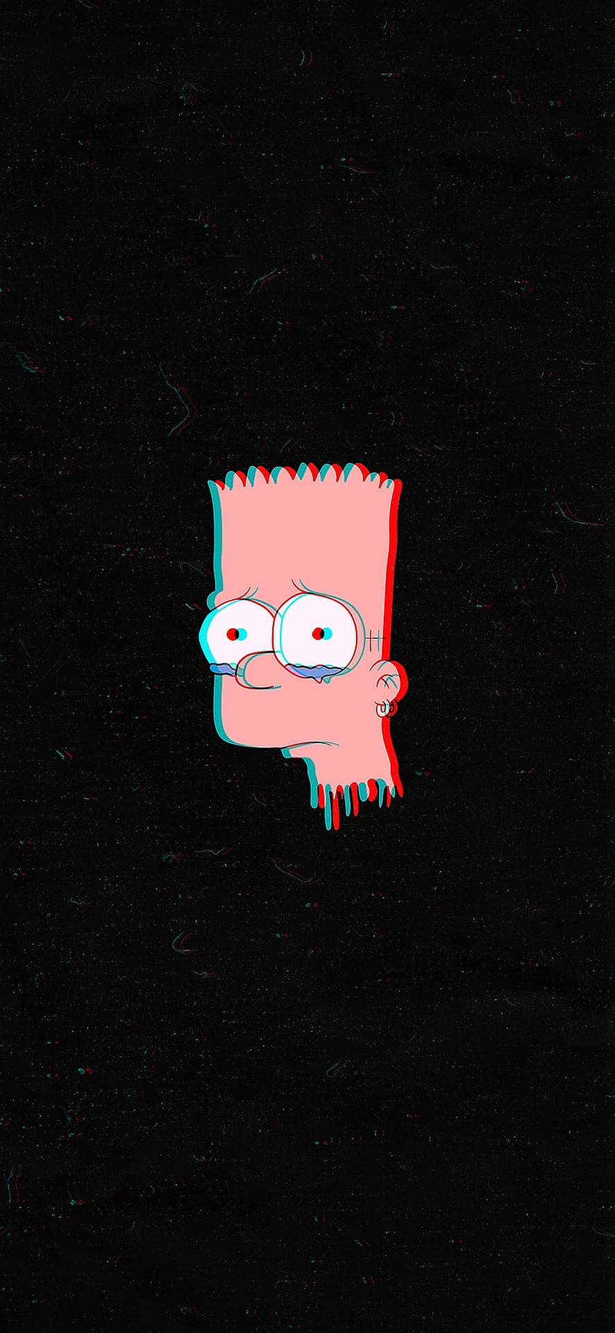 Sad Bart Simpsons Pink Head Background