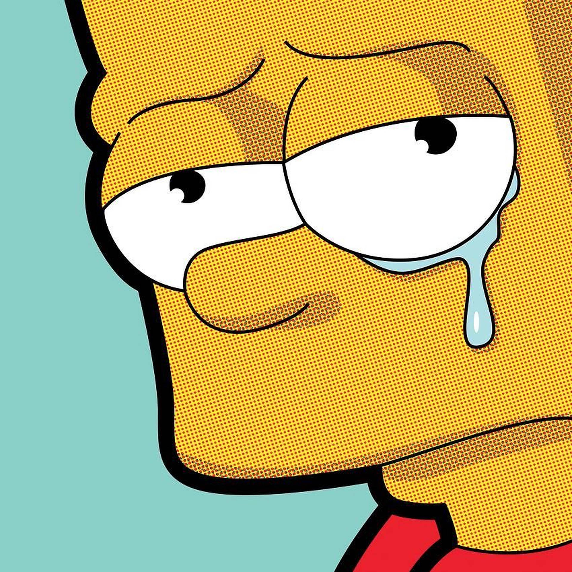 Sad Bart Simpsons Vector Art Background