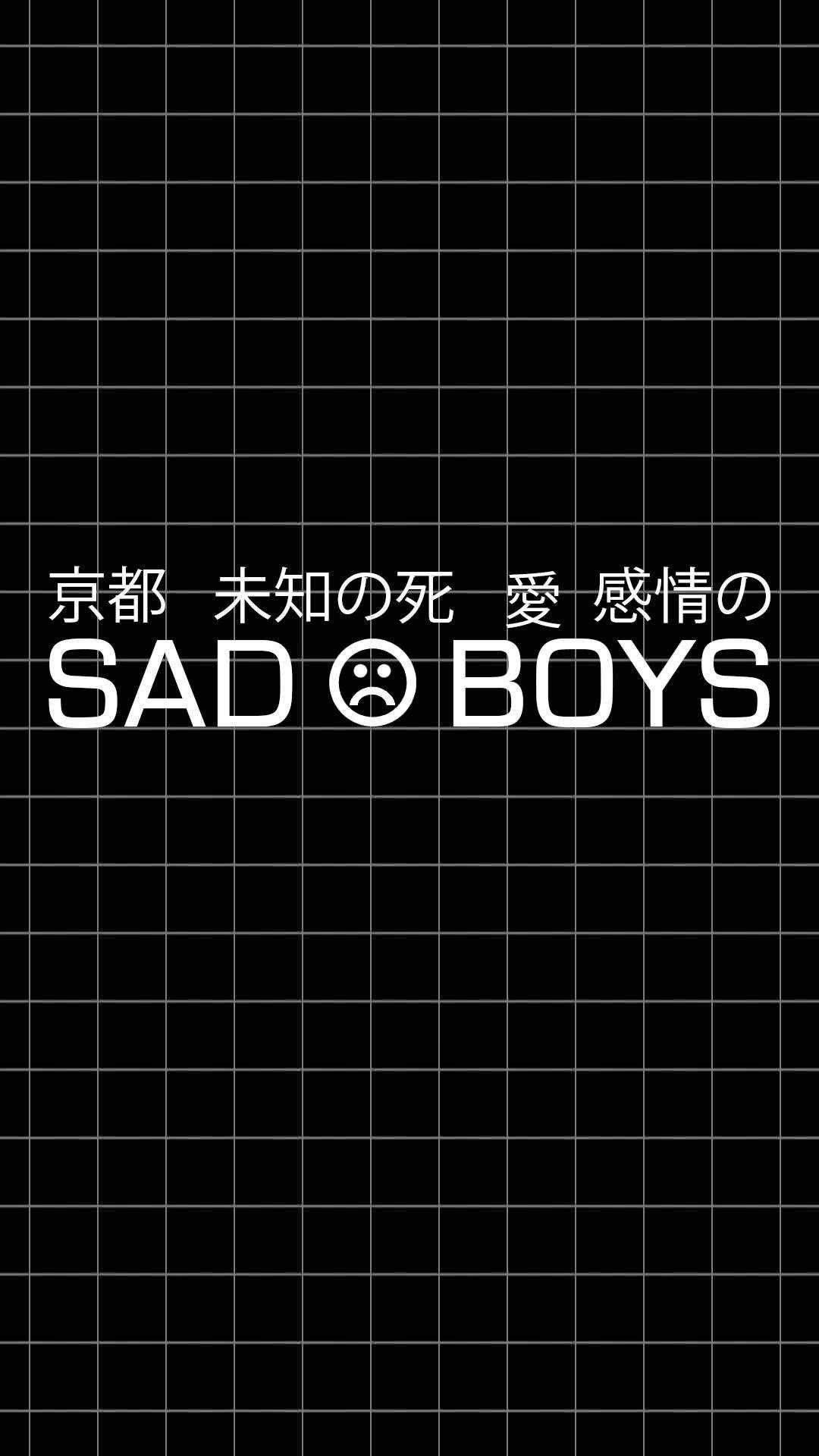 Sad Boys - A Black Background With The Words Sad Boys