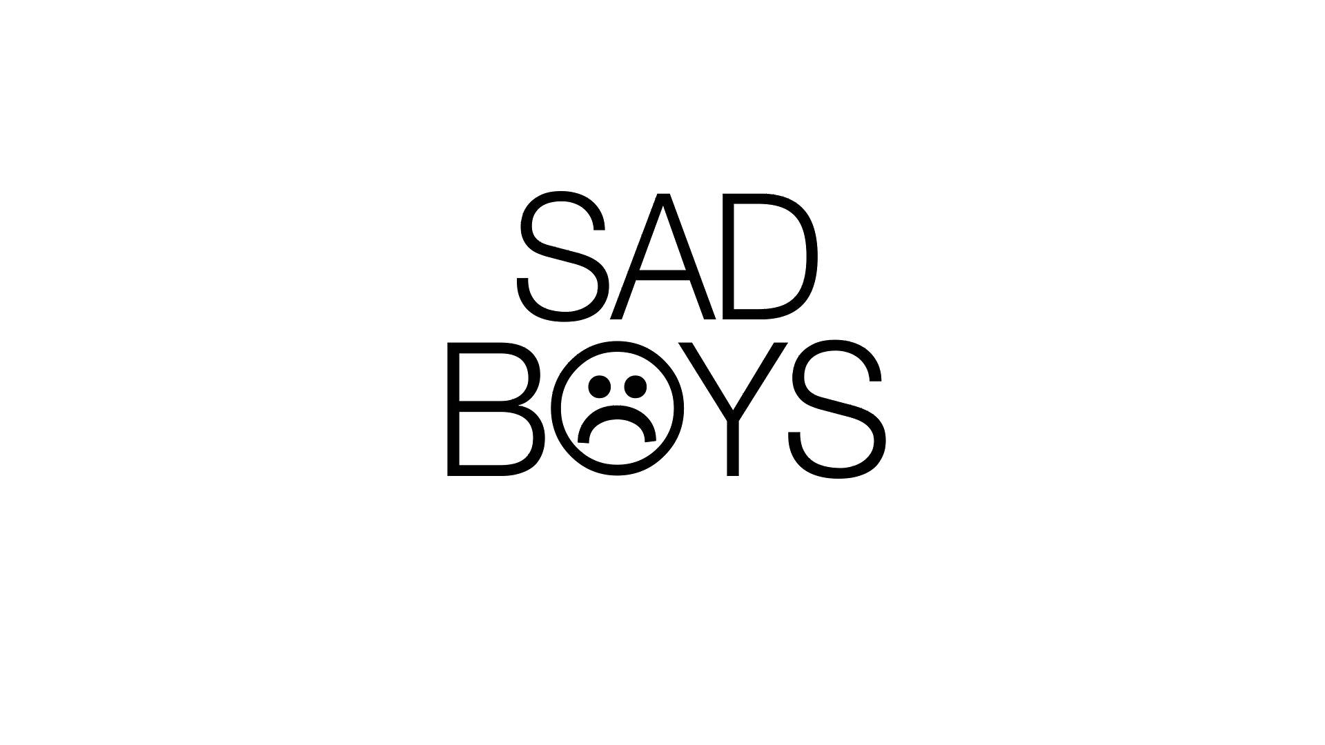 Sad Boys Typography With Icon Background