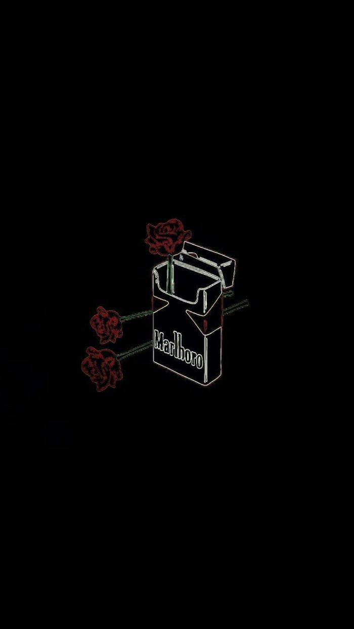 Sad Cigarettes & Roses Iphone Background