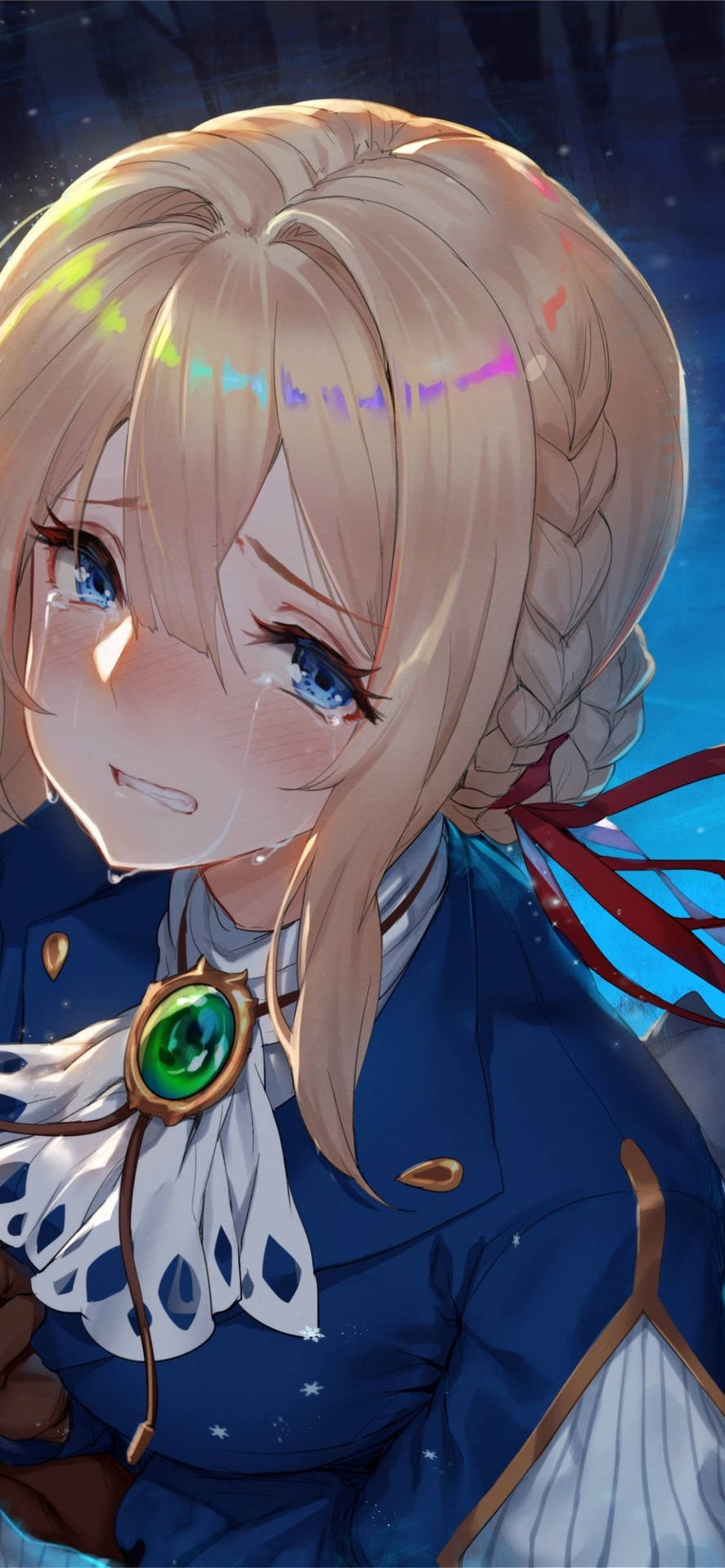 Sad Crying Anime Girl Iphone Background