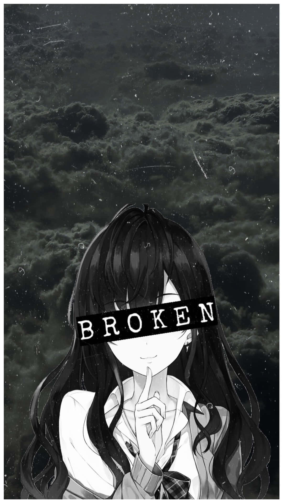 Sad Depressing Aesthetic Broken Anime Girl Background