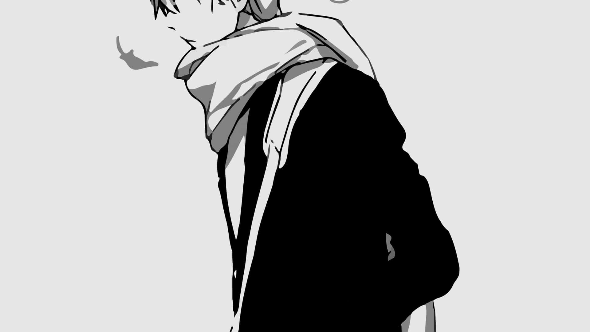 Sad Depressing Anime Boy Cold Alone Background
