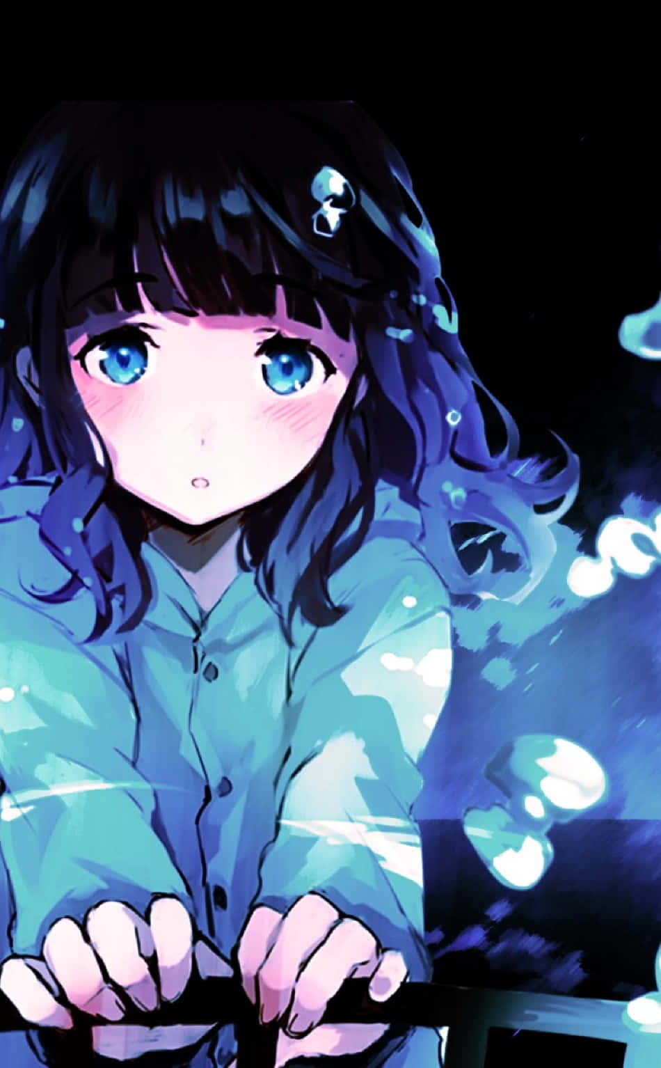Sad Depressing Anime Girl Falling Tears