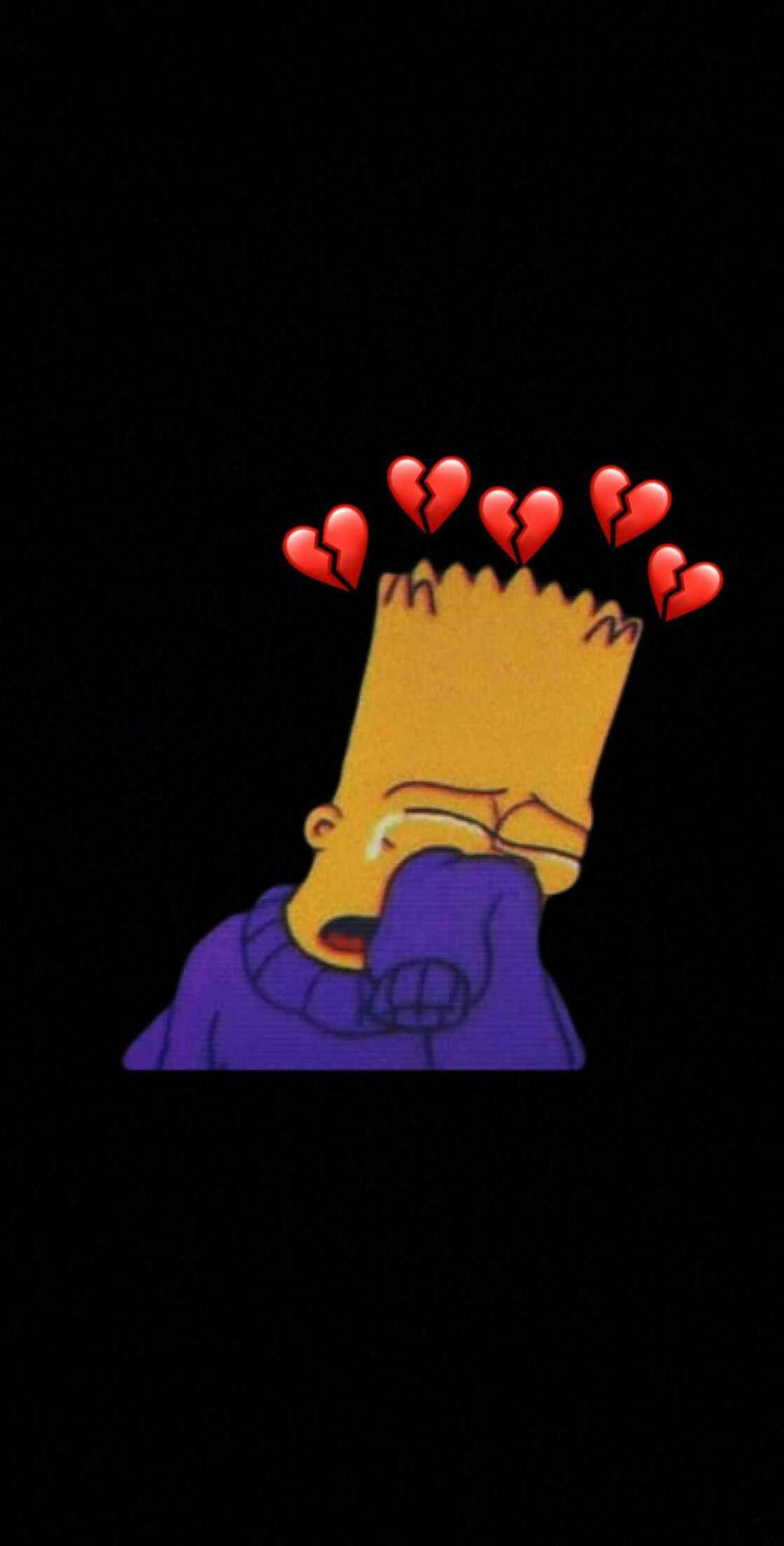 Sad Depressing Crying Bart Simpson Background