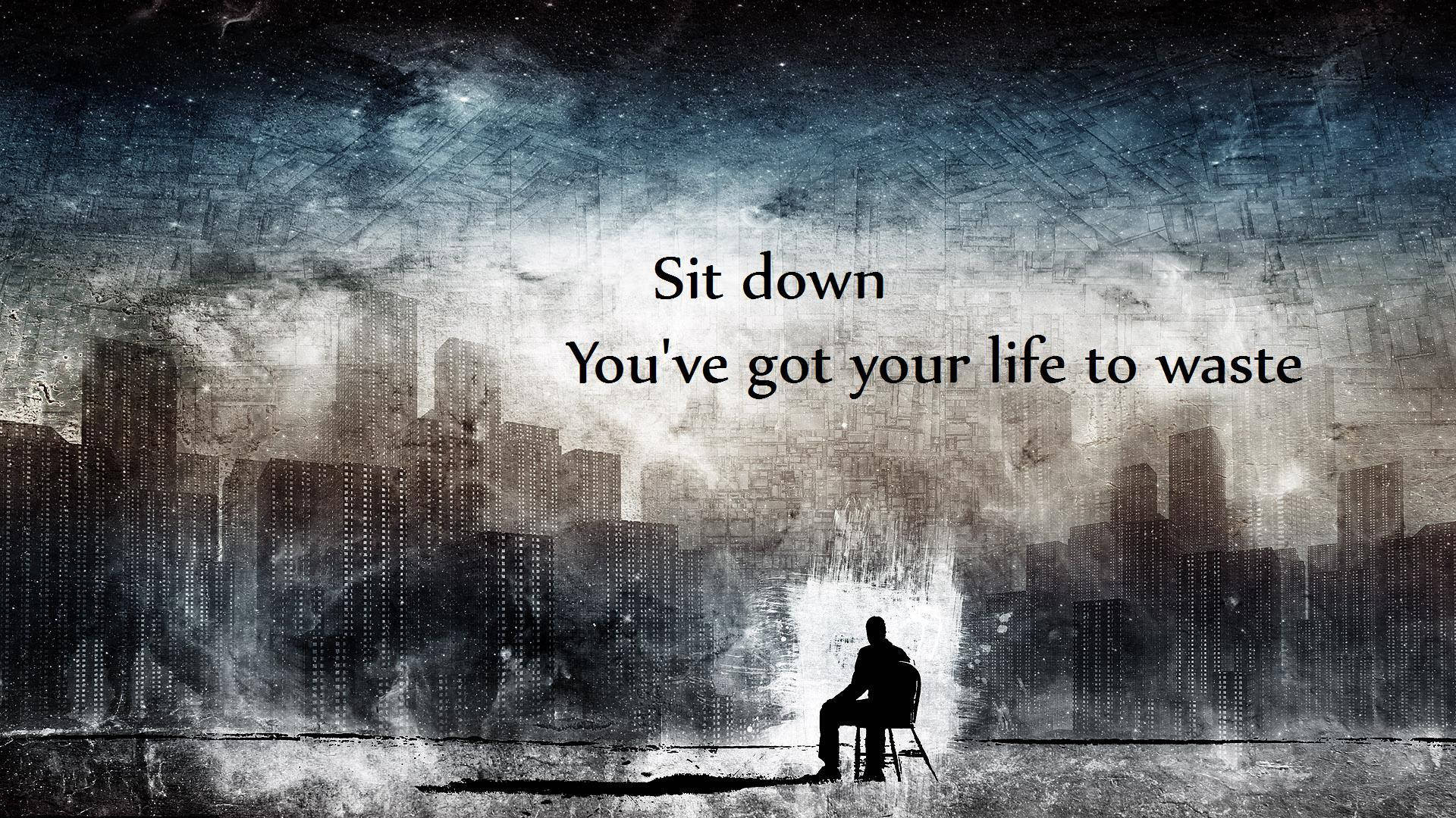 Sad Depressing Quote About Life Background