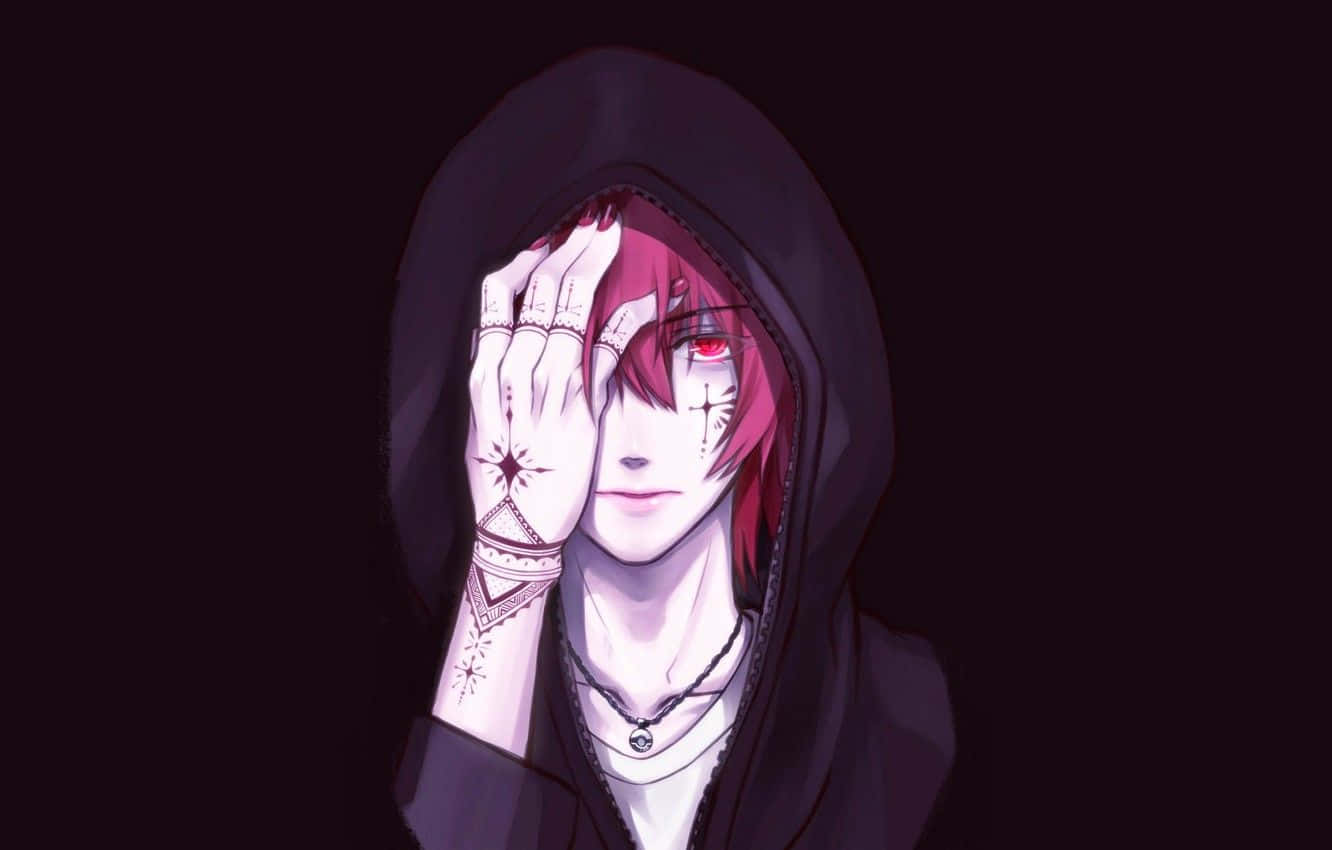 Sad Emo Anime Boy Background