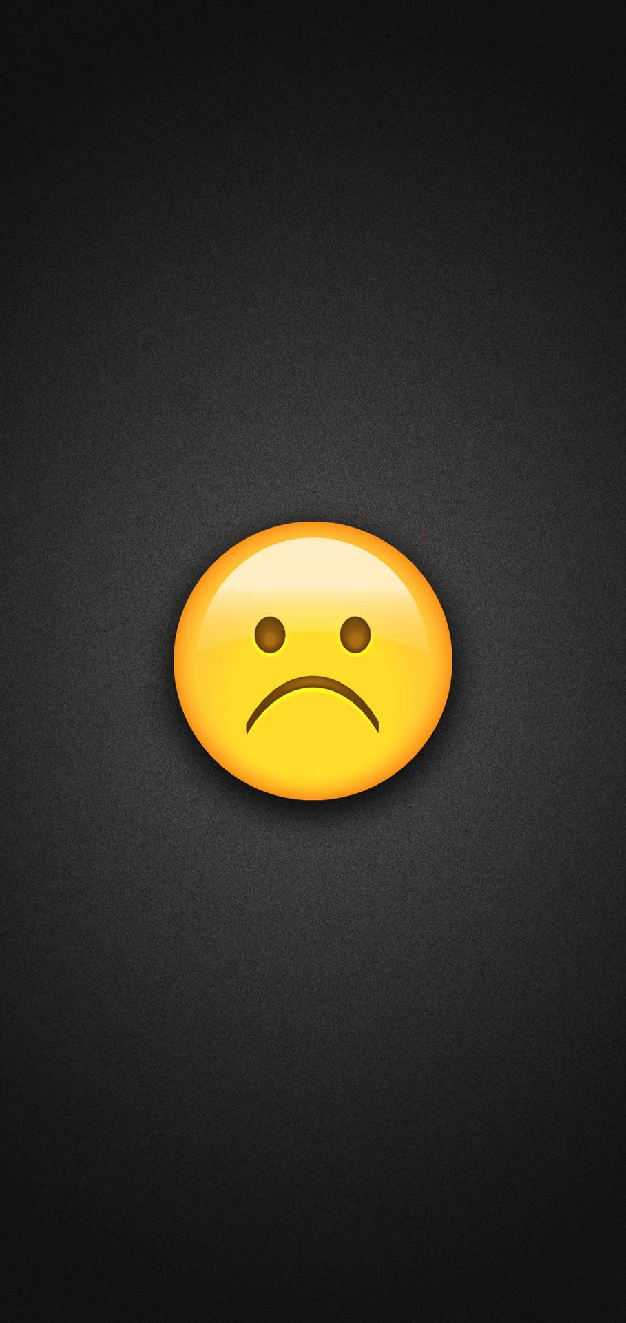 Sad Emoji Apple Black Background Background
