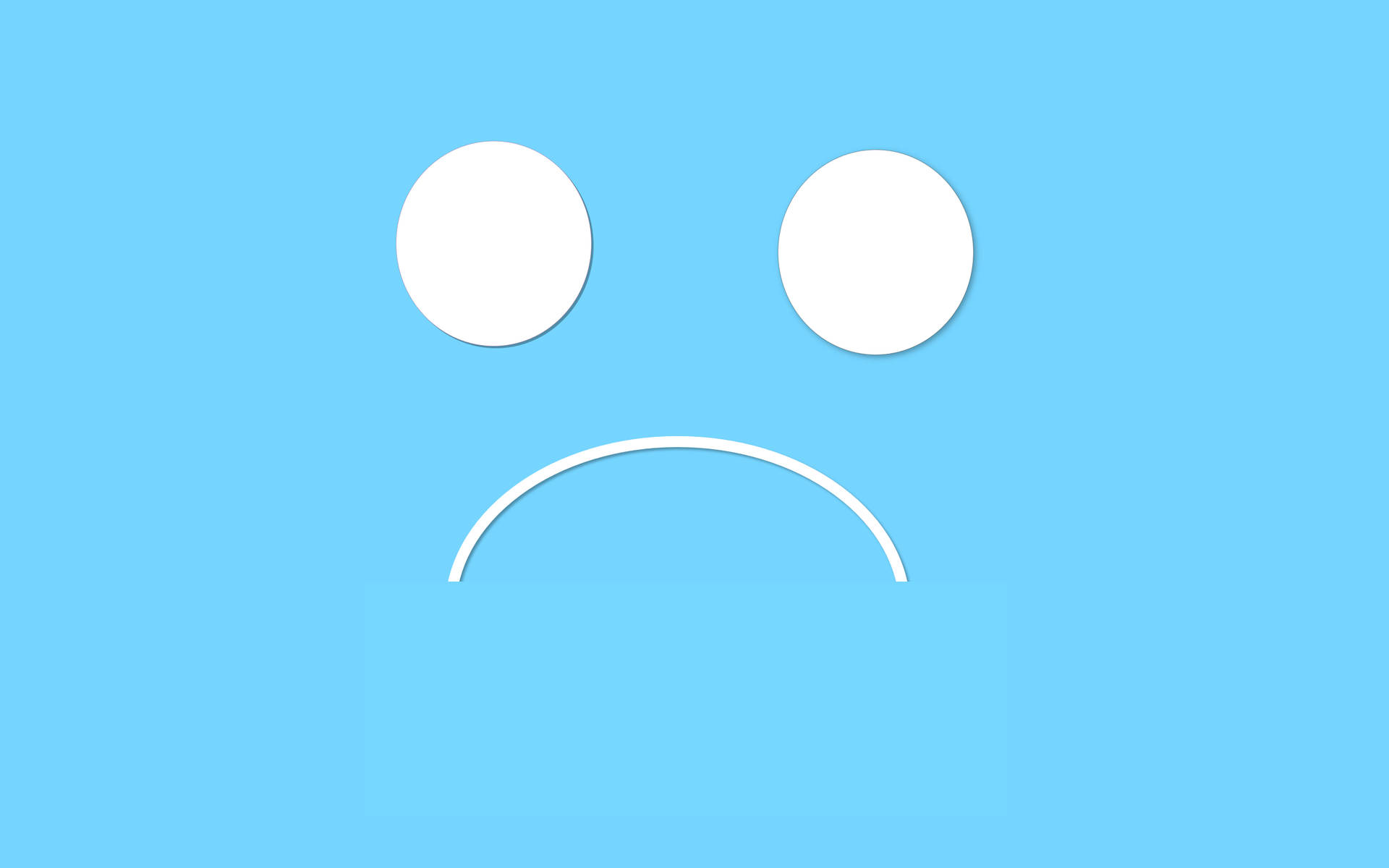 Sad Emoji Light Blue Background Background