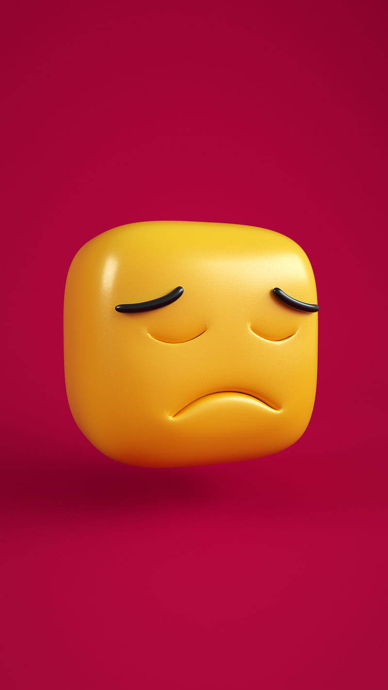Sad Emoji Square Head Background