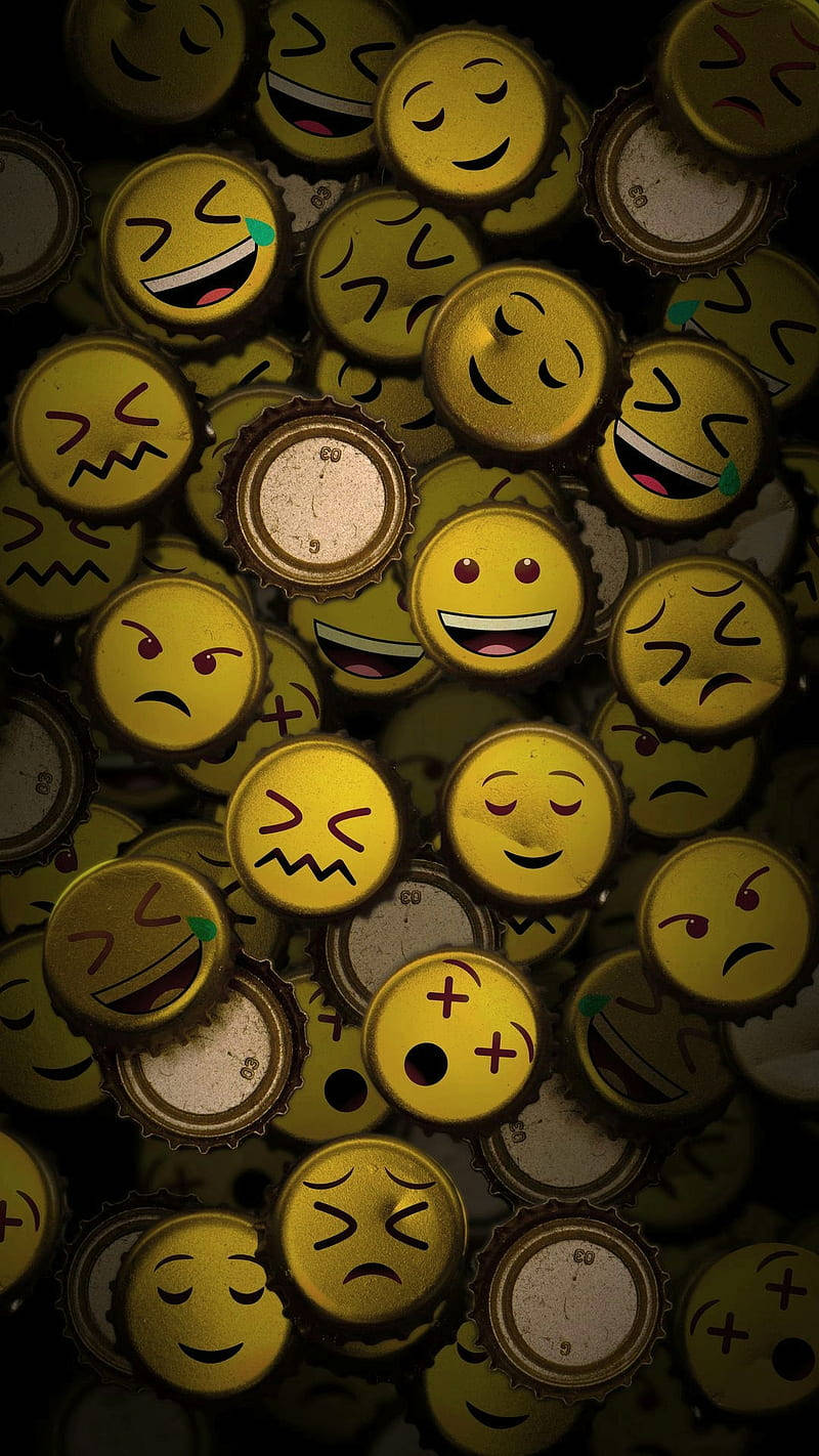Sad Emoji With Other Emotions Background