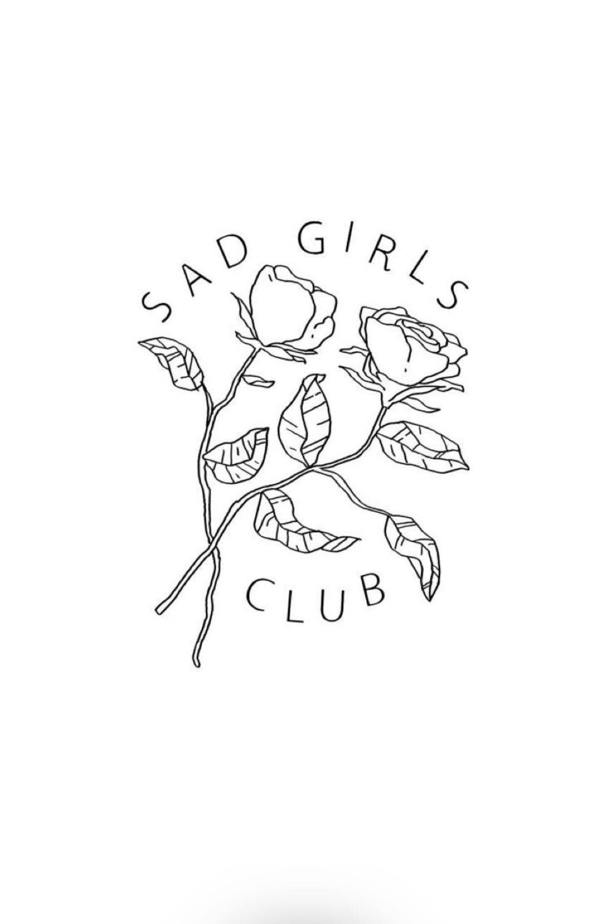 Sad Girls Club With Roses Indie Phone